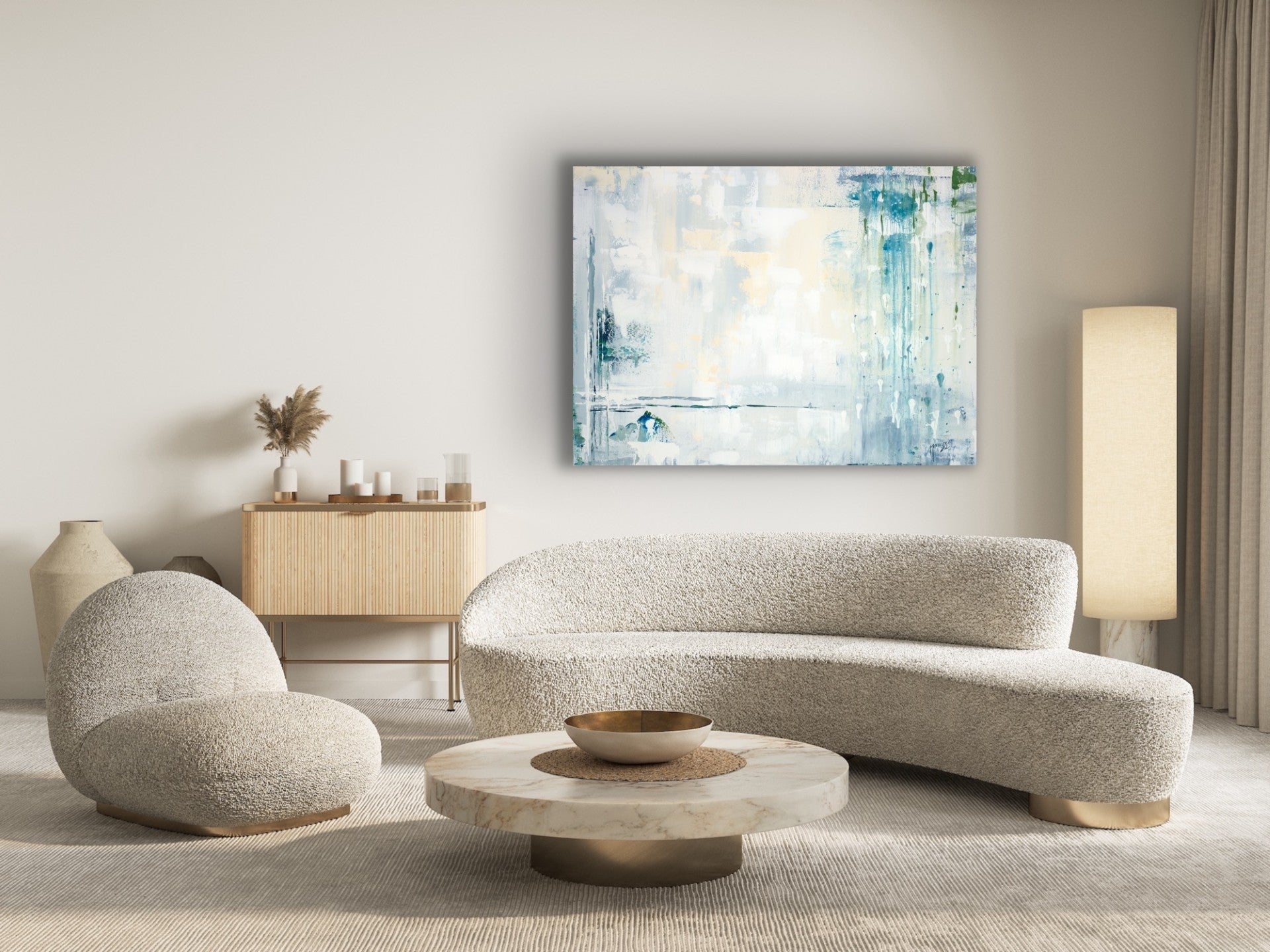 "Abstract: Tranquil Layers" Gallery Quality Print Wall Art