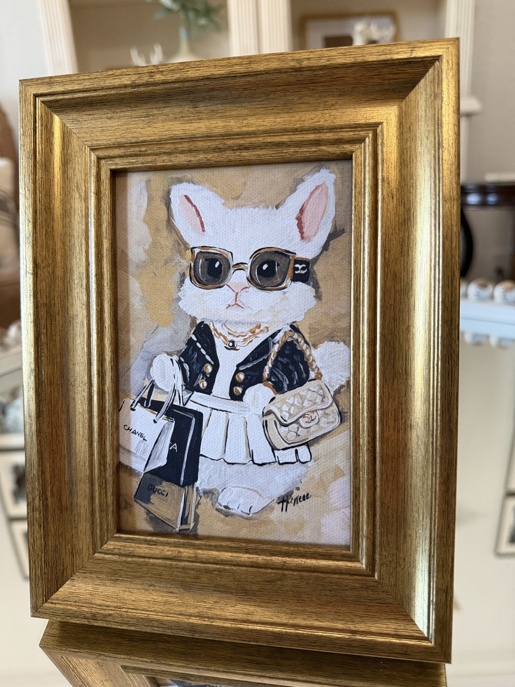Mini-Me Framed Art: "Shop 'til you "HOP"