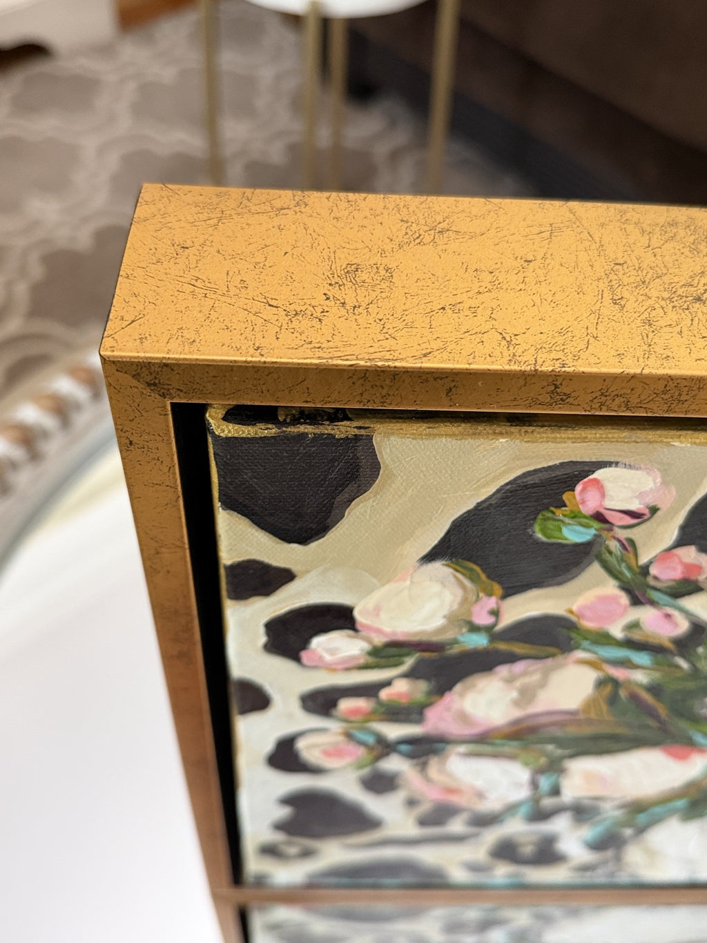 ORIGINAL "Patterns & Petals" Collection #11 of 12 pieces, Size: 12" x 12" FRAMED