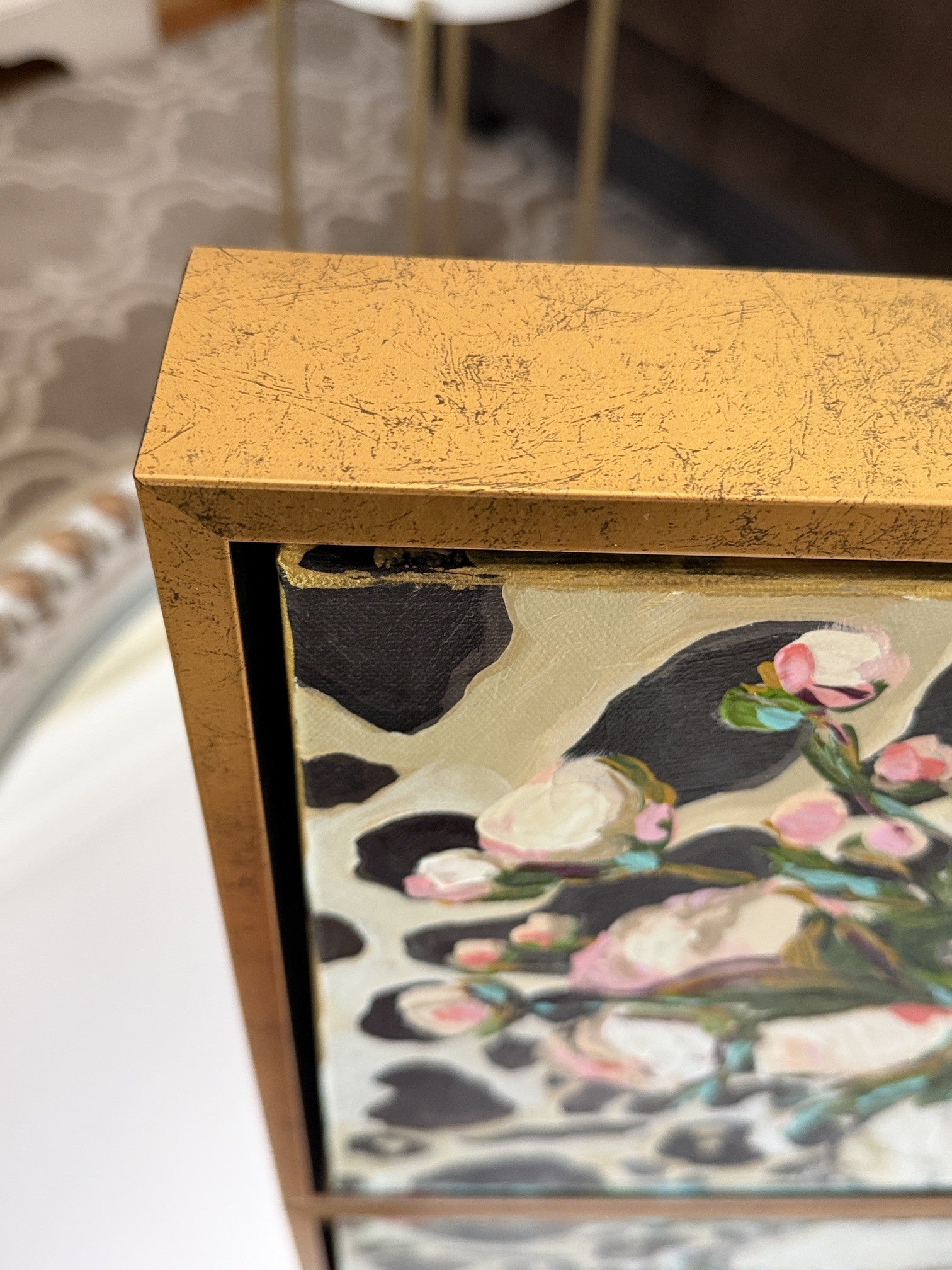 ORIGINAL "Patterns & Petals" Collection #11 of 12 pieces, Size: 12" x 12" FRAMED