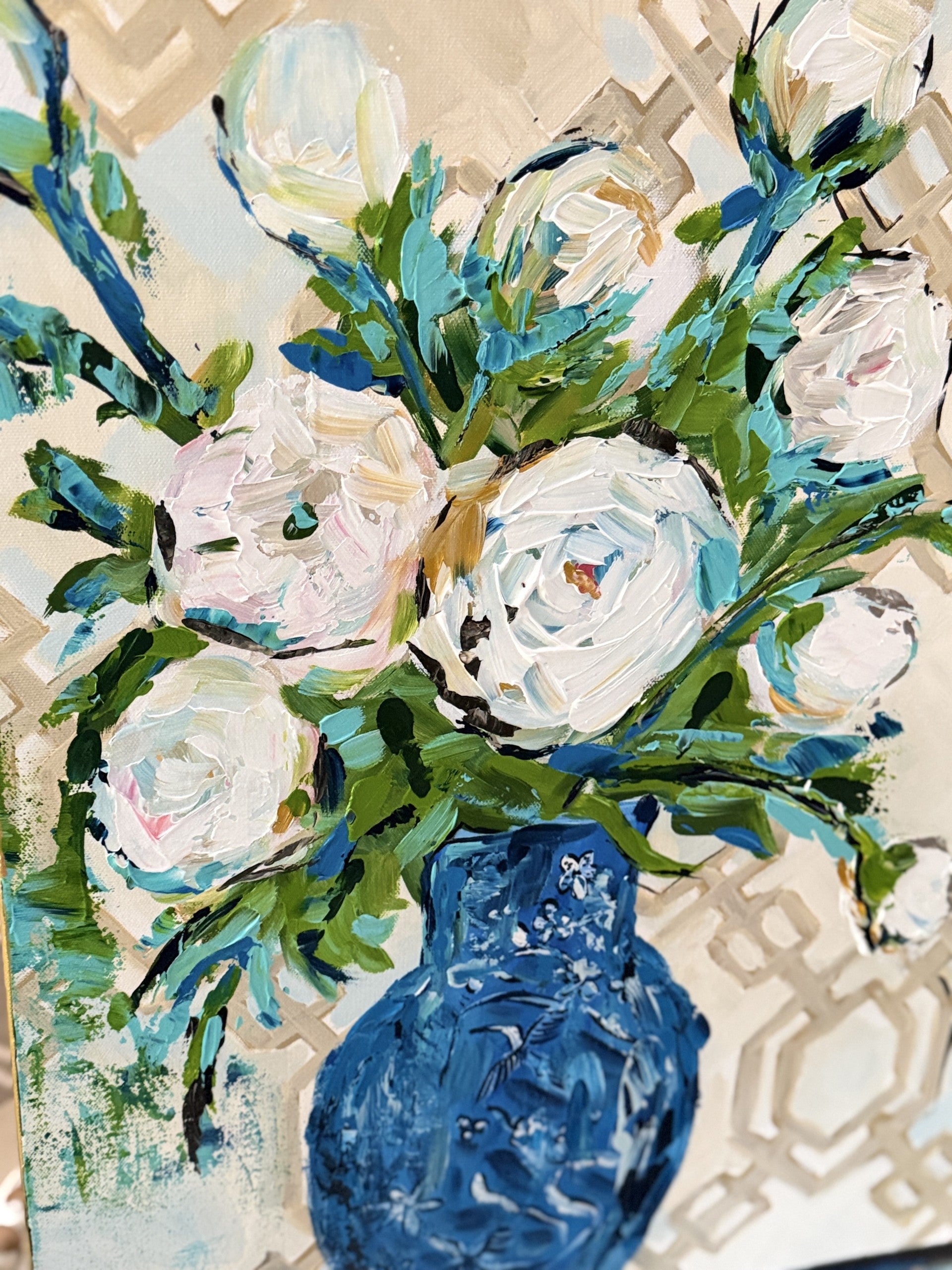 ORIGINAL "Patterns & Petals" Collection #7 of 12 pieces, Size: 24" x 30"