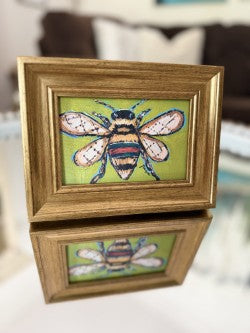 Mini-Me Framed Print: "Bee Chic"
