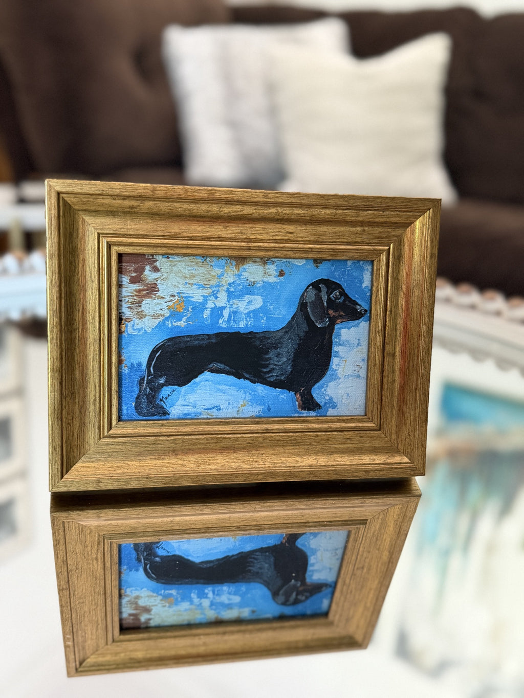 Mini-Me Framed Art: "Long story Short" 4" x 6"