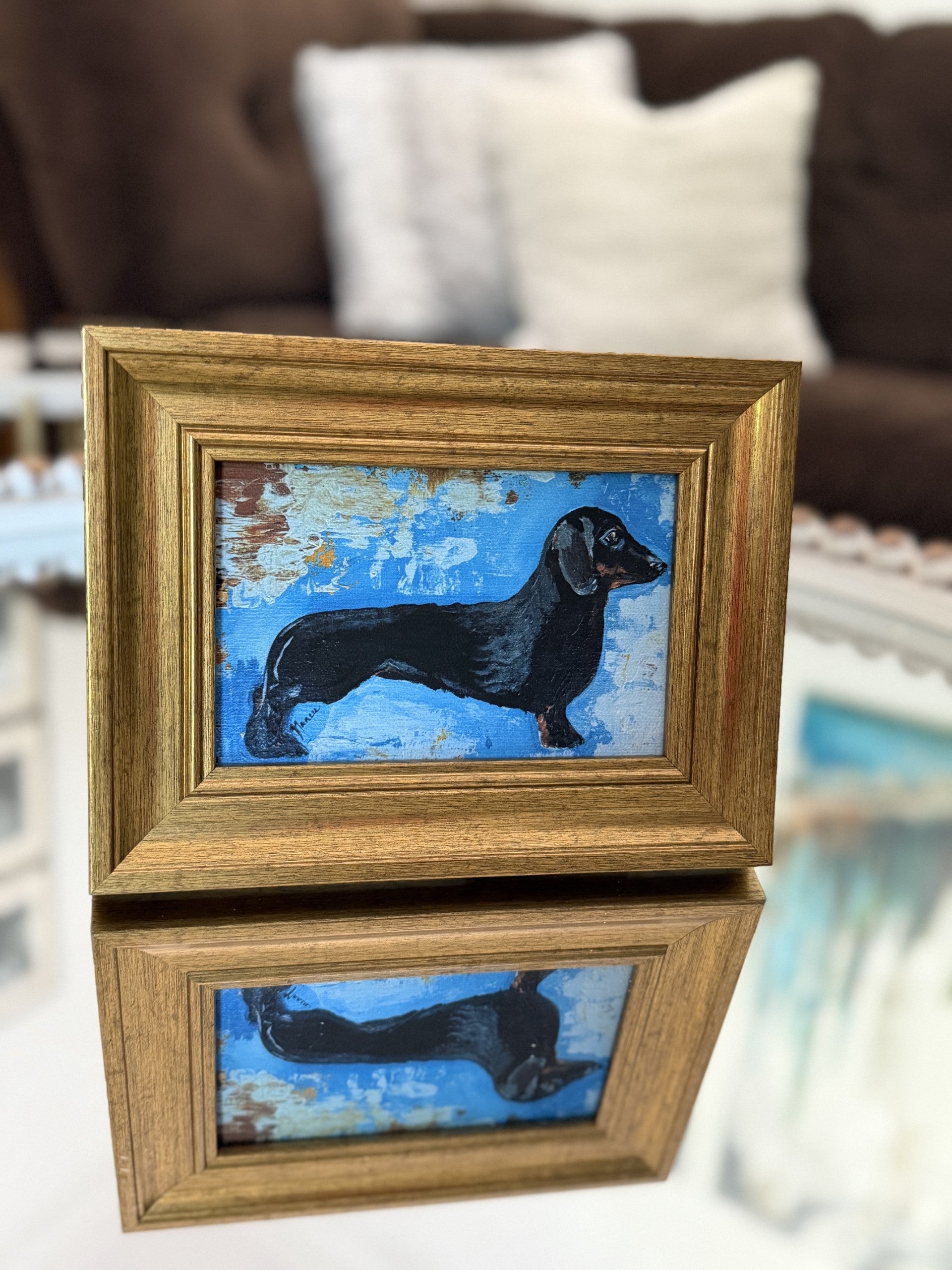 Mini-Me Framed Art: "Long story Short" 4" x 6"
