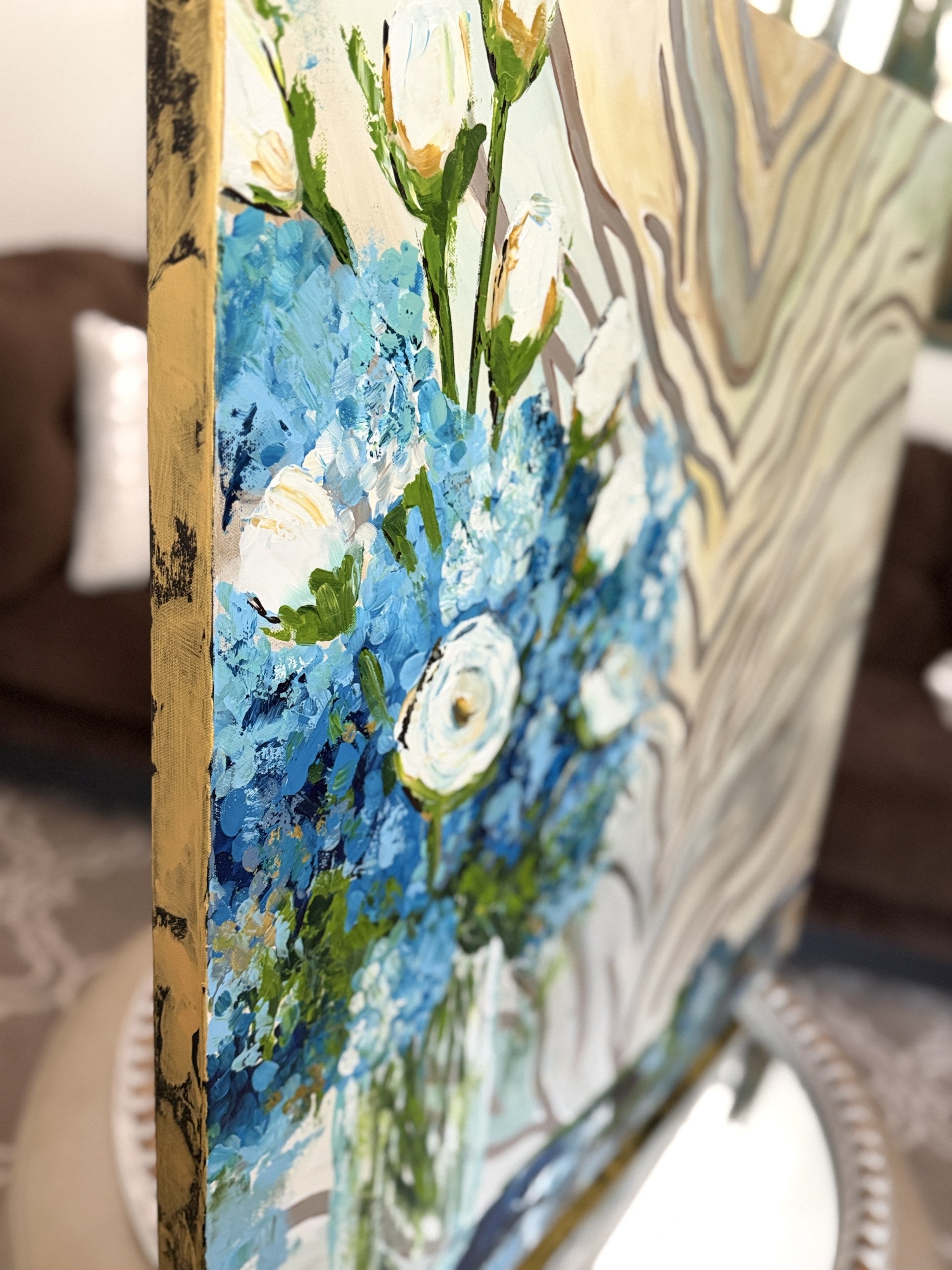 ORIGINAL "Patterns & Petals" Collection #9 of 12 pieces, Size: 36" x 36"