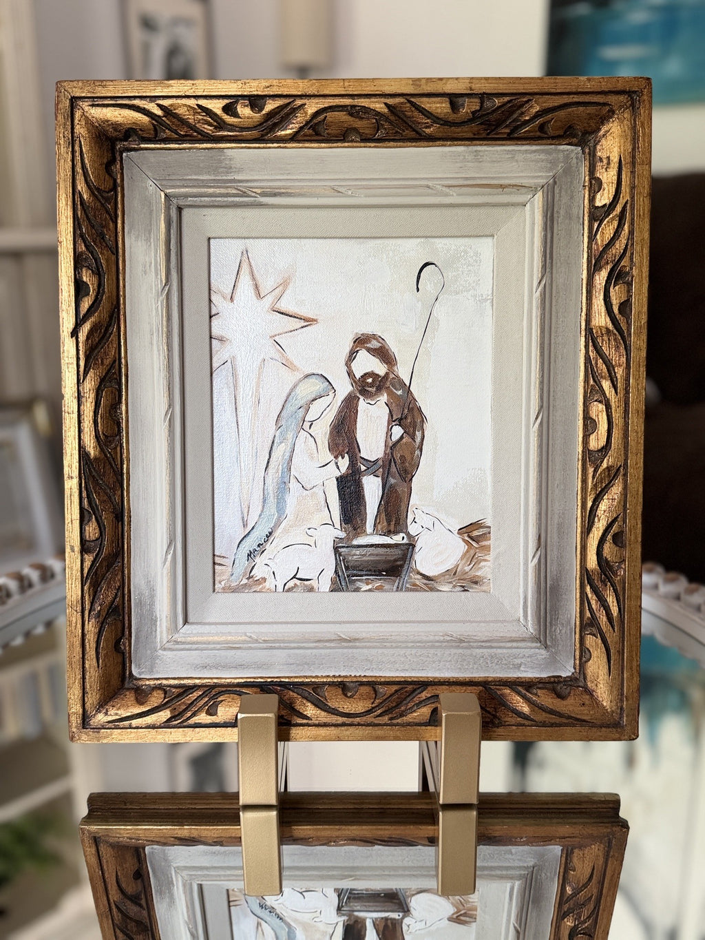 "Humble Beginnings": ORIGINAL painting in a Fancee Frame