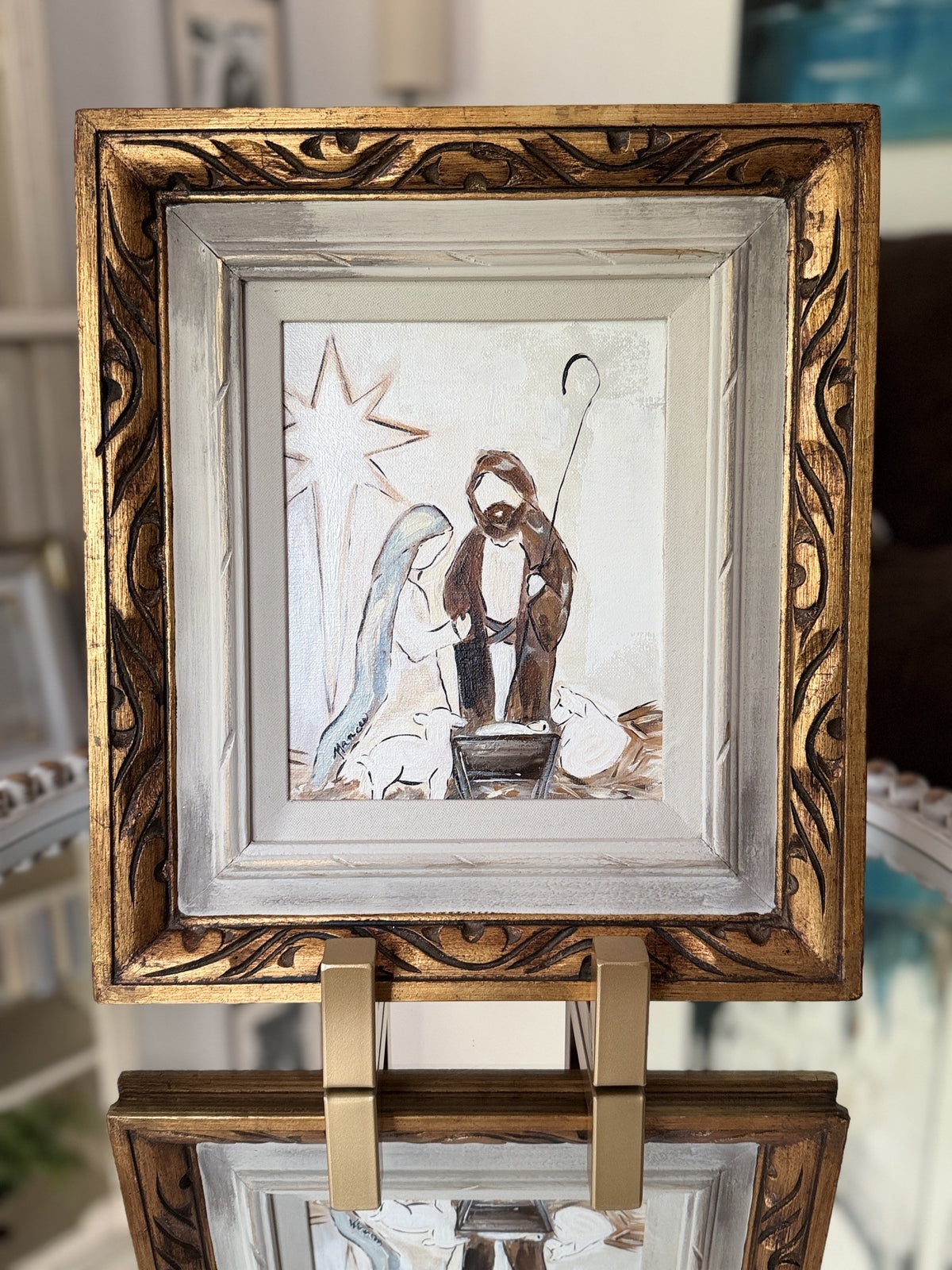 "Humble Beginnings": ORIGINAL painting in a Fancee Frame