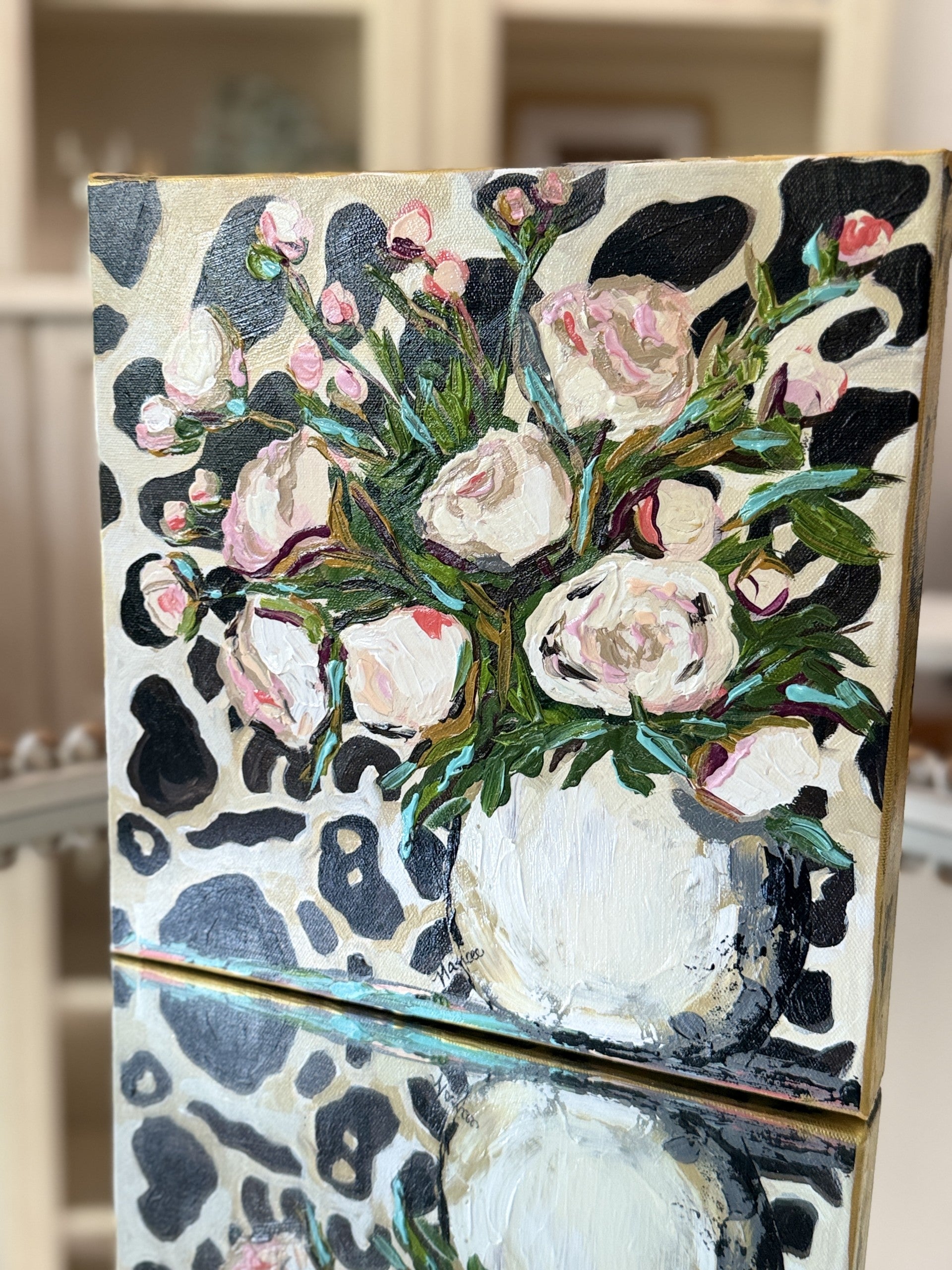 ORIGINAL "Patterns & Petals" Collection #11 of 12 pieces, Size: 12" x 12"