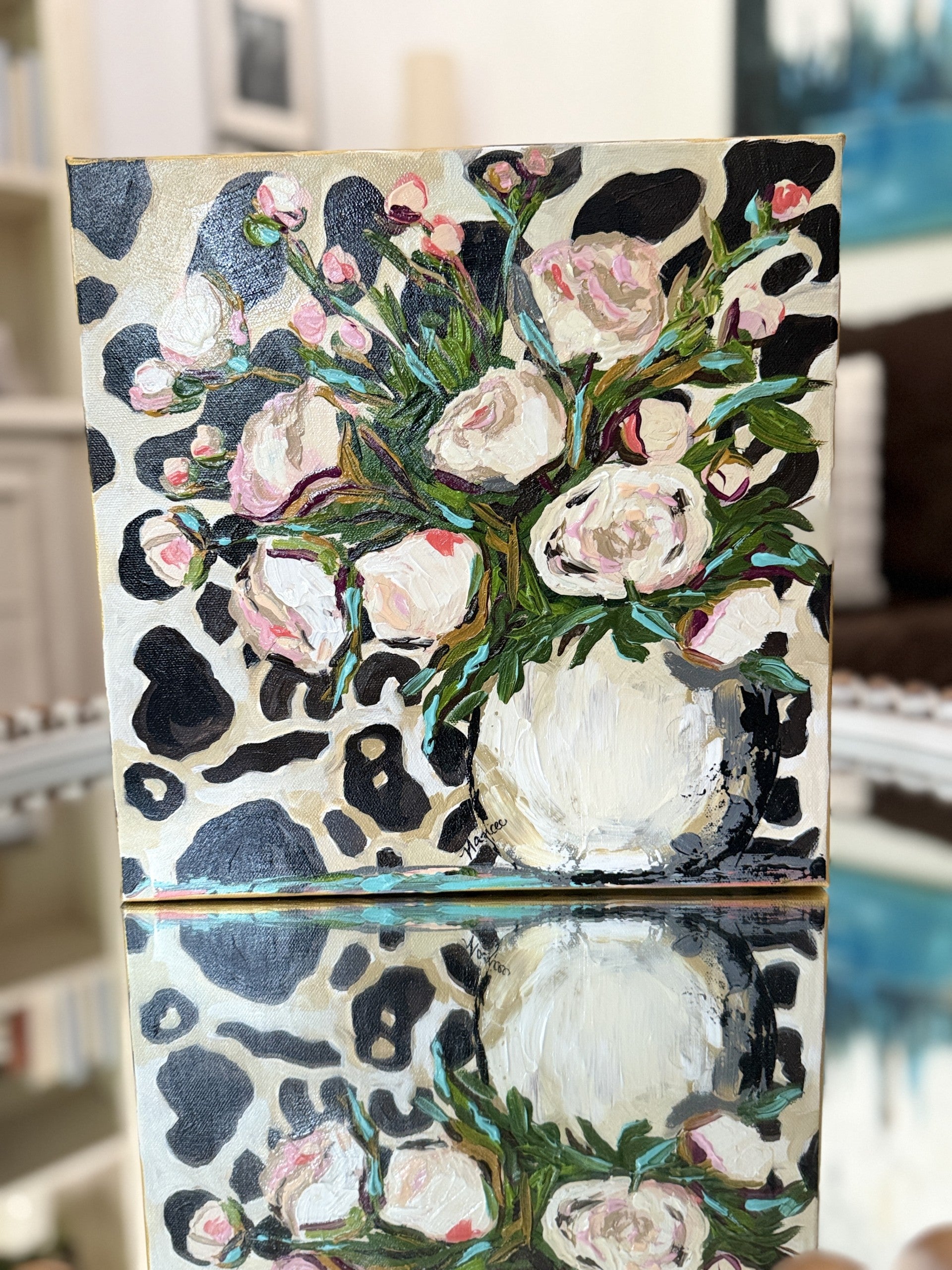ORIGINAL "Patterns & Petals" Collection #11 of 12 pieces, Size: 12" x 12"