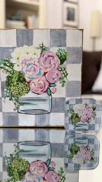 Acrylic Art: "Patterns & Petals #2"