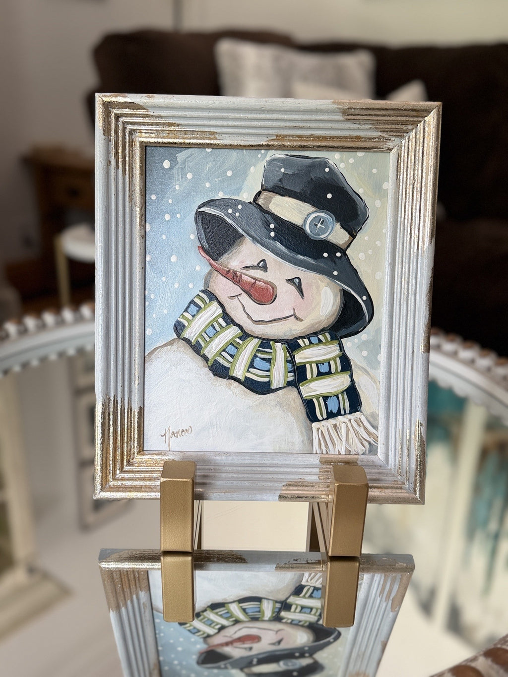 "Frosty & Fabulous": ORIGINAL ART in a Fancee Frame
