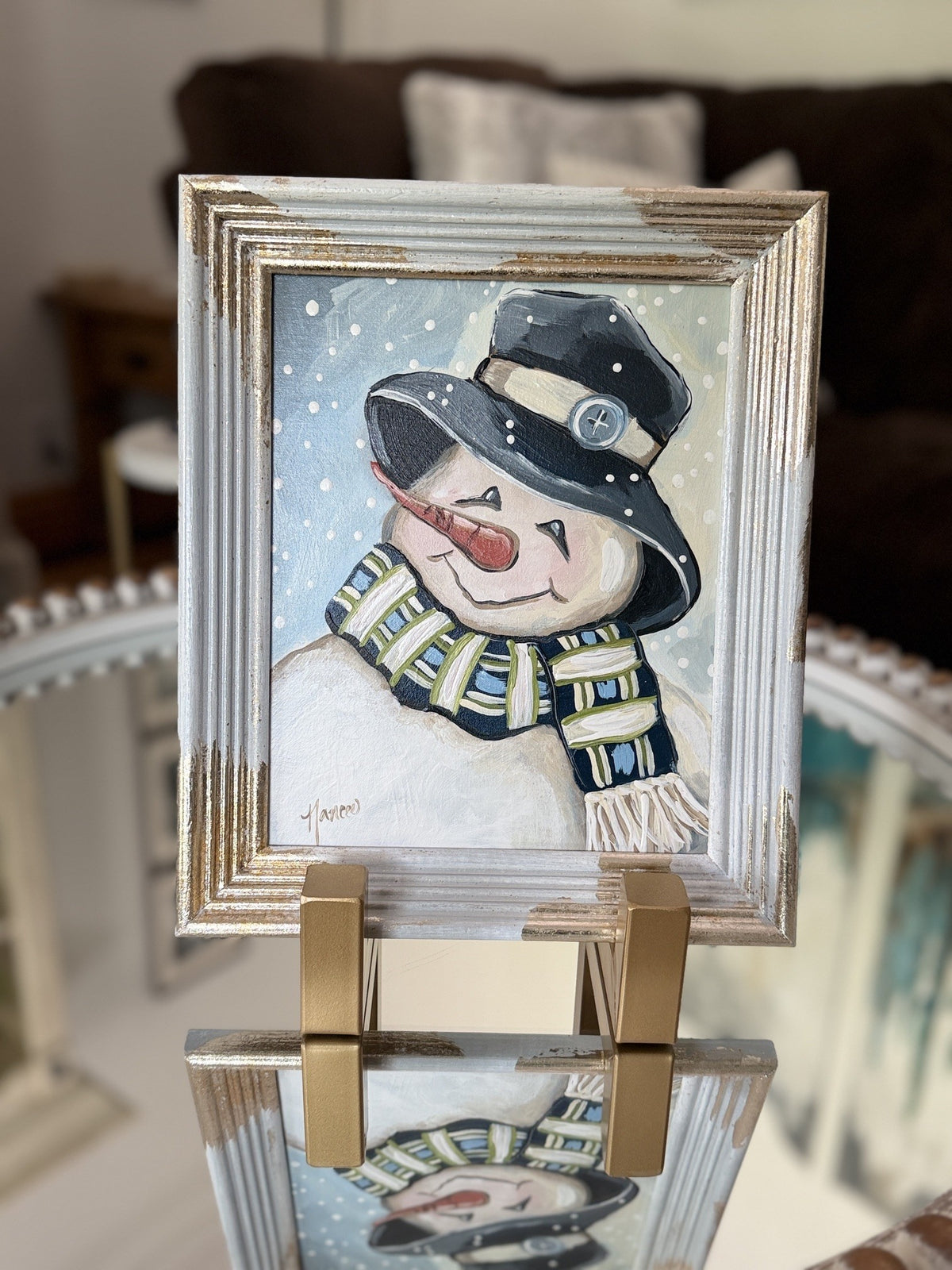 "Frosty & Fabulous": ORIGINAL ART in a Fancee Frame