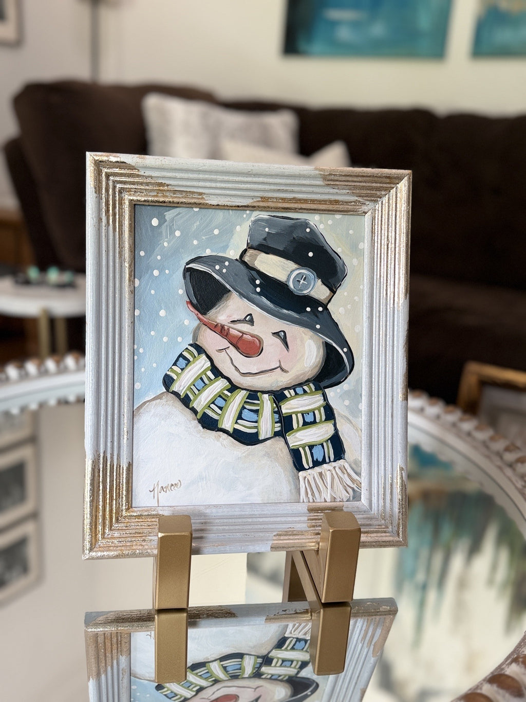 "Frosty & Fabulous": ORIGINAL ART in a Fancee Frame