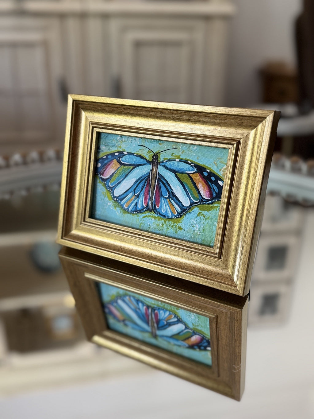 Mini-Me Framed Art: "Flutter By"