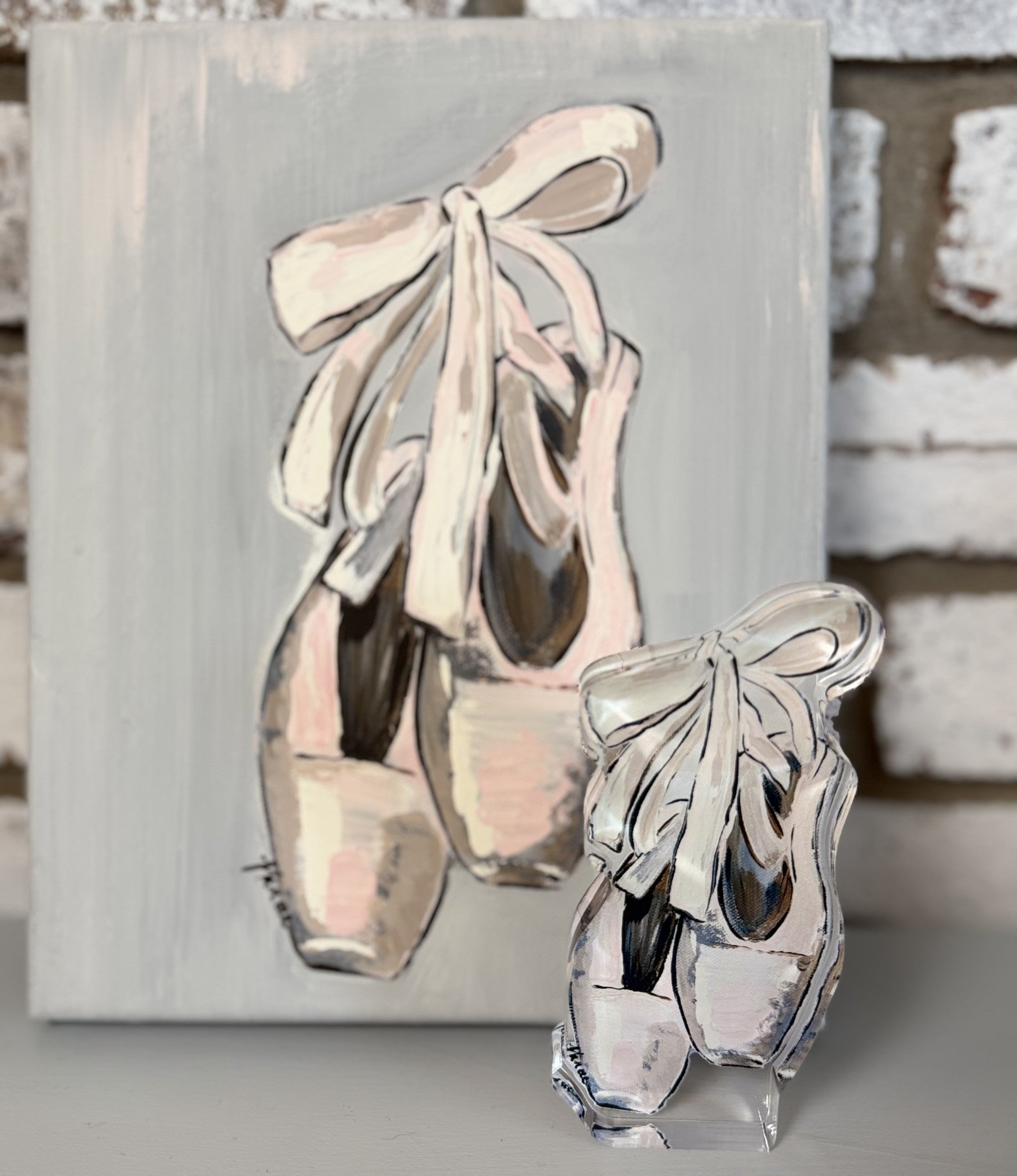 Acrylic Art: "En Pointe" Ballet Slippers