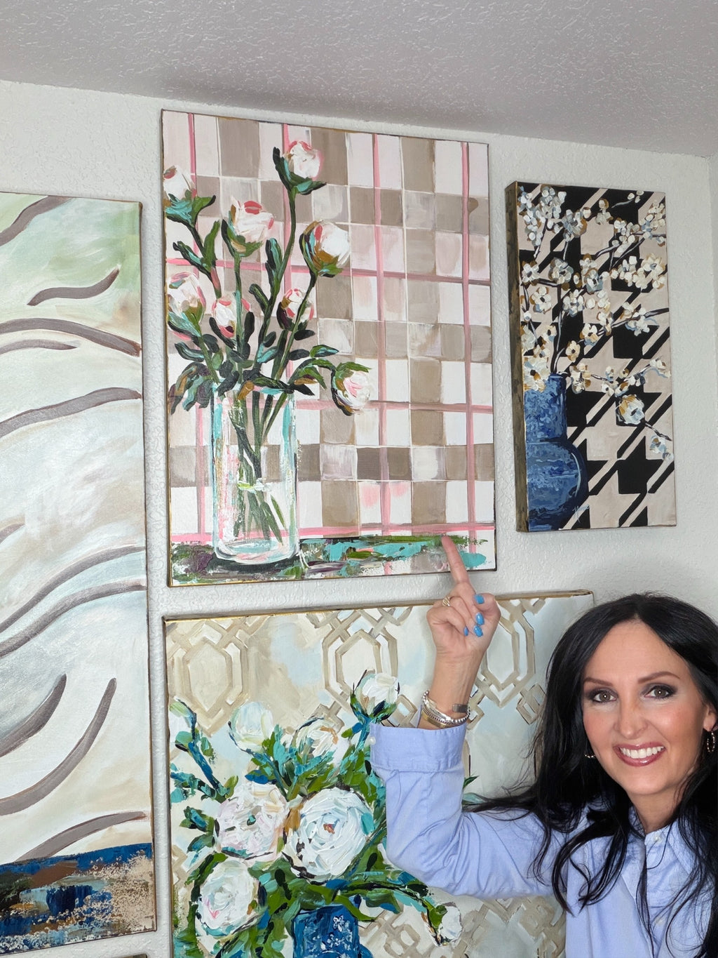 ORIGINAL "Patterns & Petals" Collection #12 of 12 pieces, Size: 18" x 24"