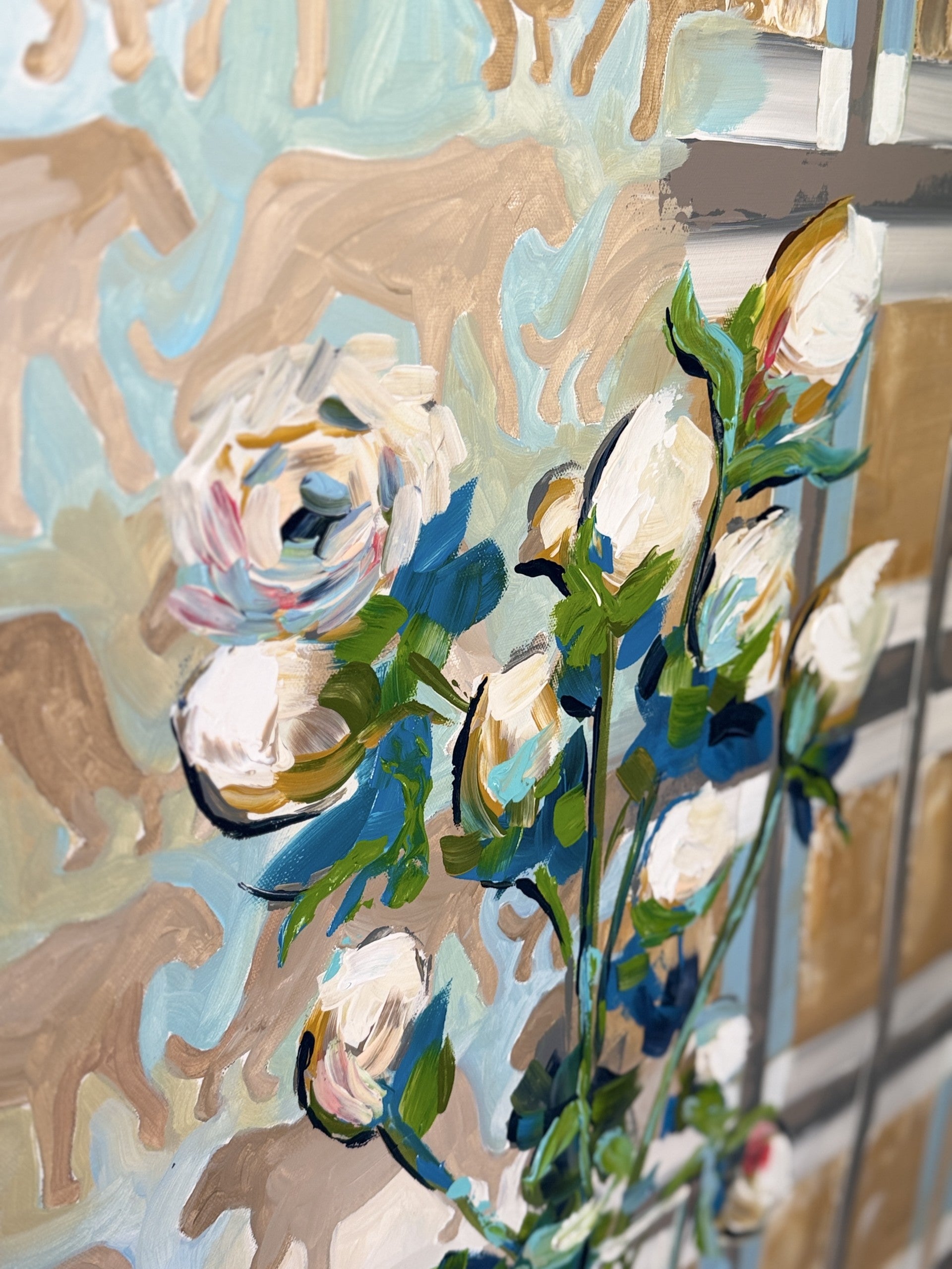ORIGINAL "Patterns & Petals" Collection #6 of 12 pieces, Size: 36" x 36"