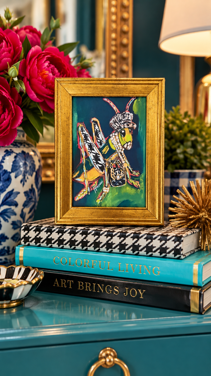 Mini-Me Framed Print: "Haute Hopper"