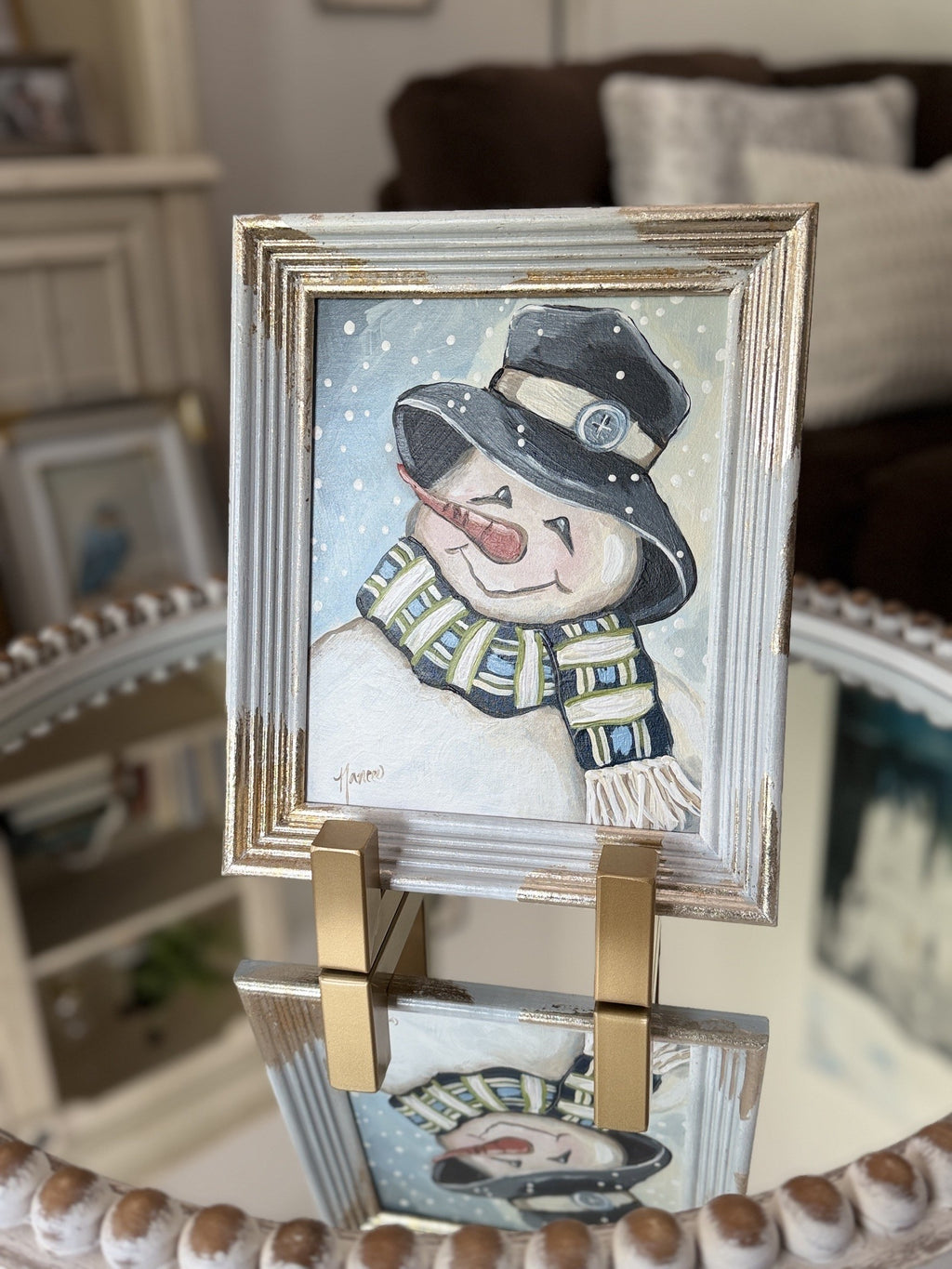 "Frosty & Fabulous": ORIGINAL ART in a Fancee Frame