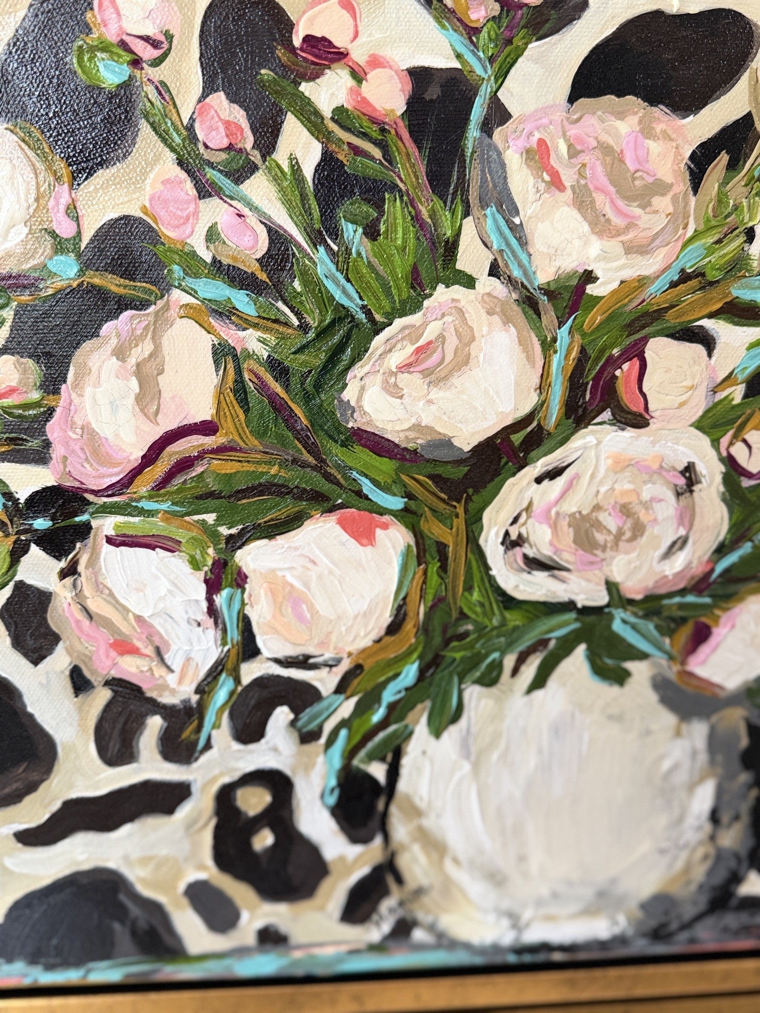 ORIGINAL "Patterns & Petals" Collection #11 of 12 pieces, Size: 12" x 12" FRAMED