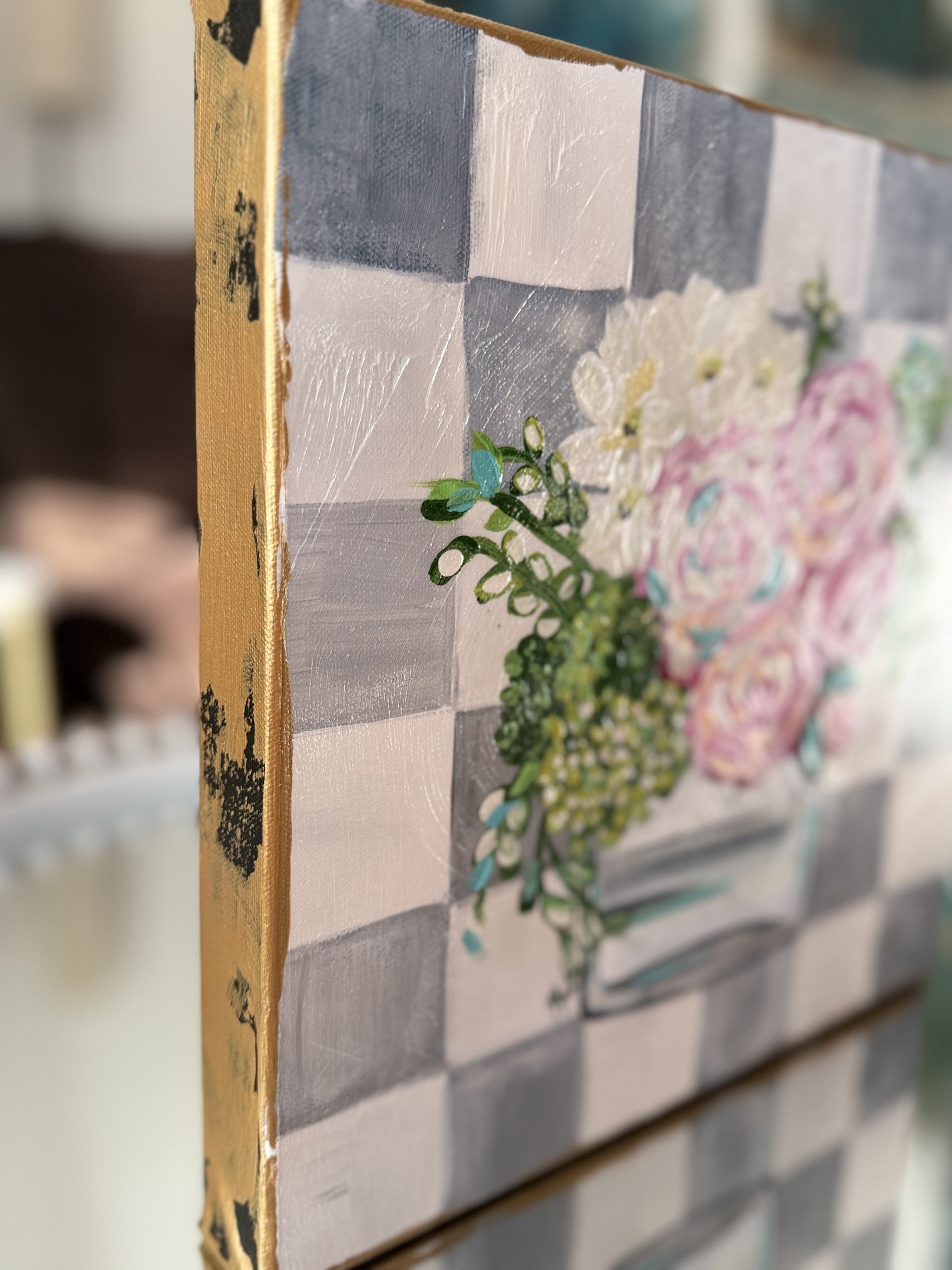 ORIGINAL "Patterns & Petals" Collection #2 of 12 pieces - 12" x 12"