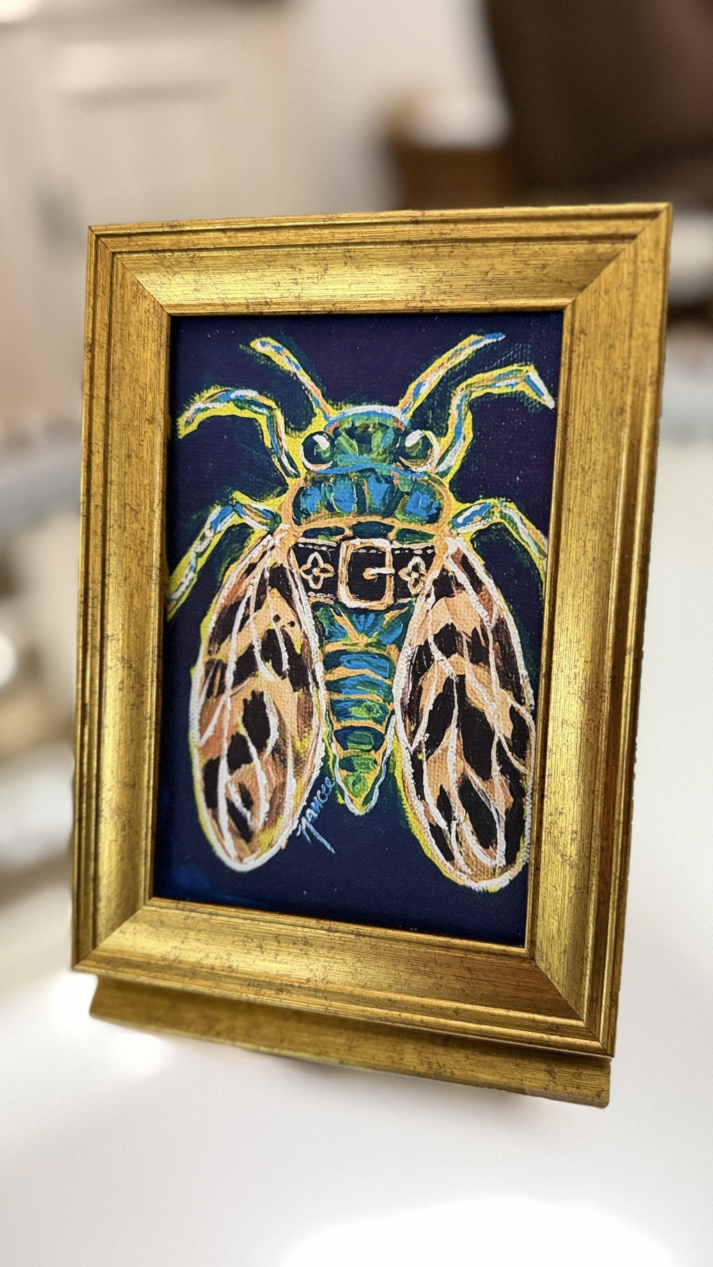 Mini-Me Framed Print: "Cicada Style"