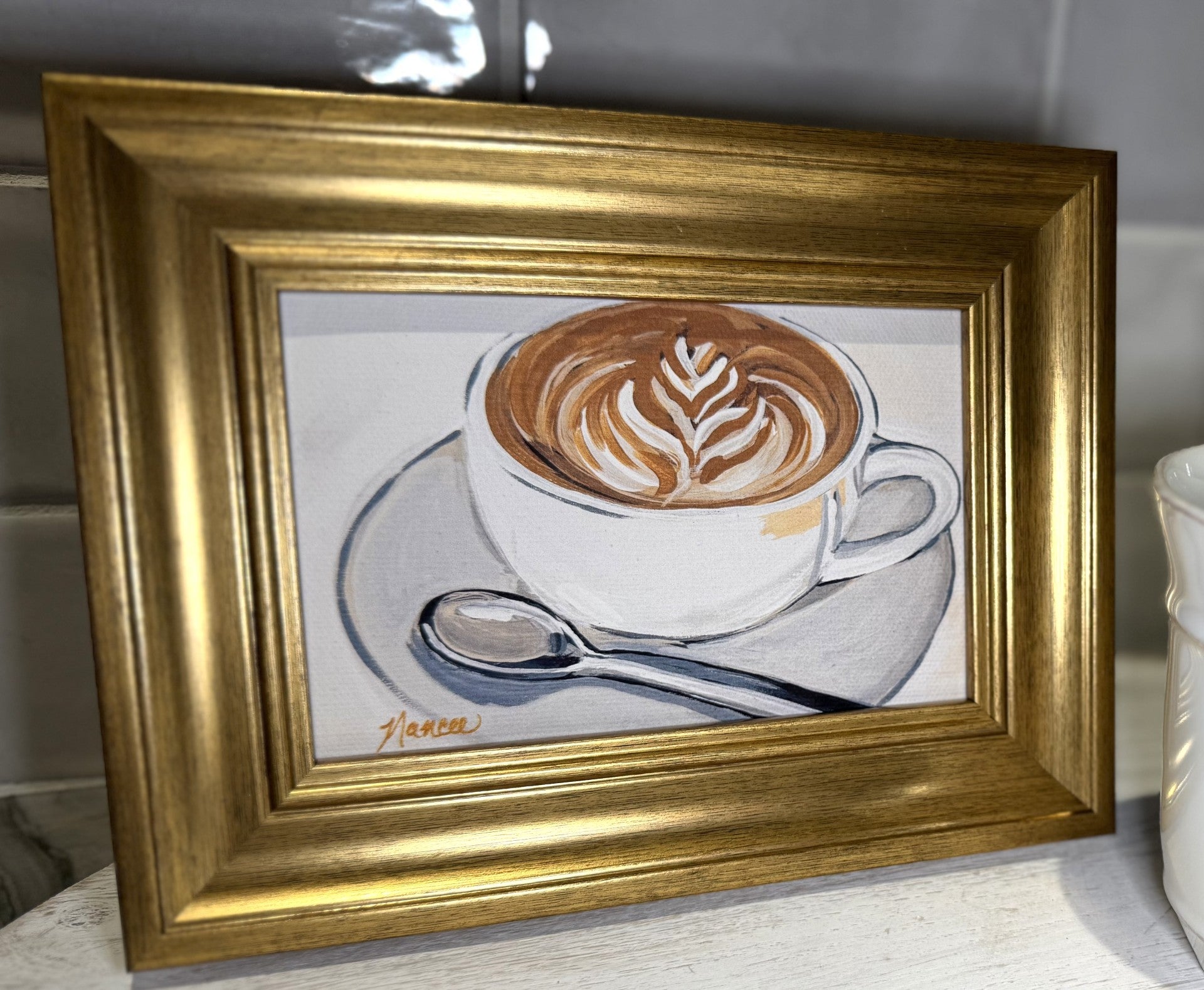 Mini-Me Framed Art: "Hug in a Mug"