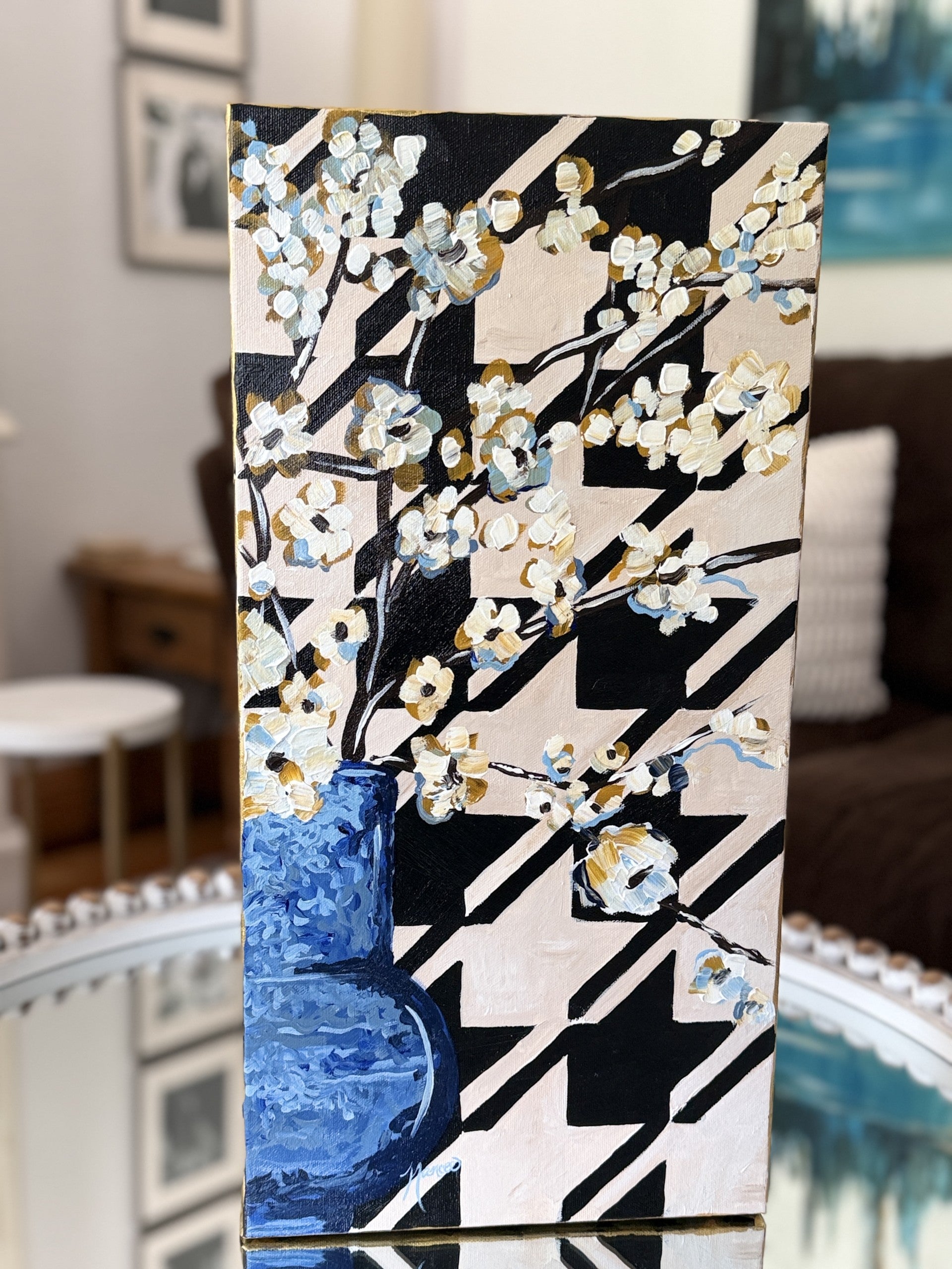 ORIGINAL "Patterns & Petals" Collection #4 of 12 pieces, Size: 10" x 20"