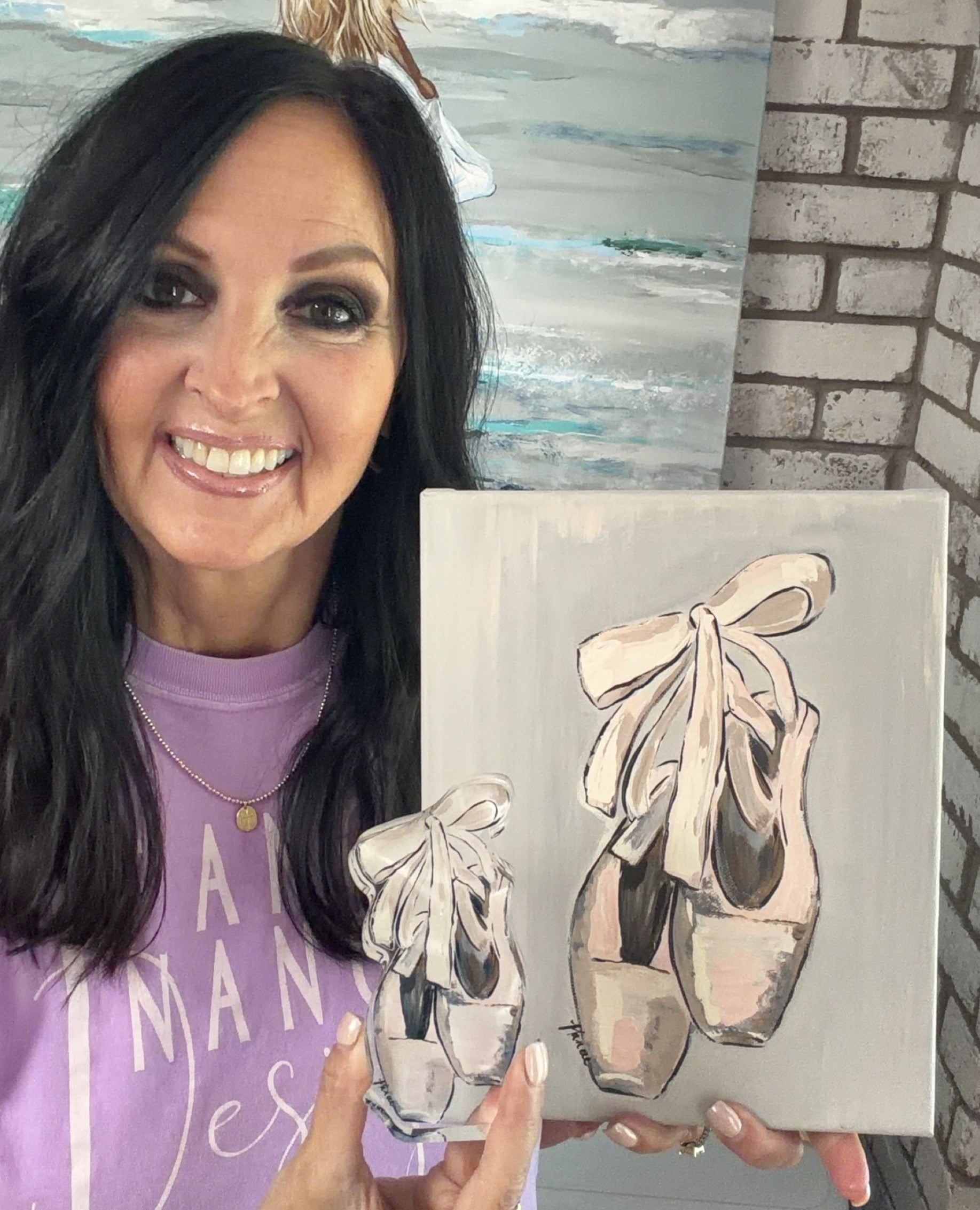 Acrylic Art: "En Pointe" Ballet Slippers