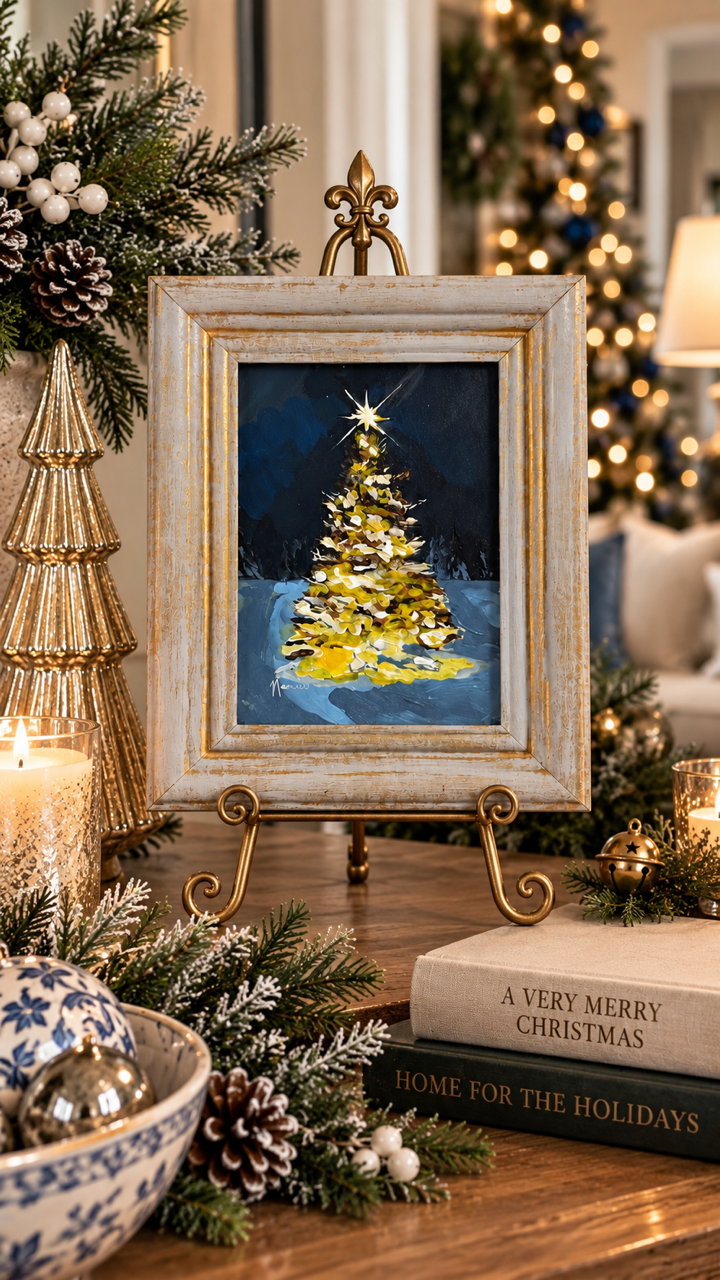 "Glow of Christmas" ORIGINAL in a Fancee Frame