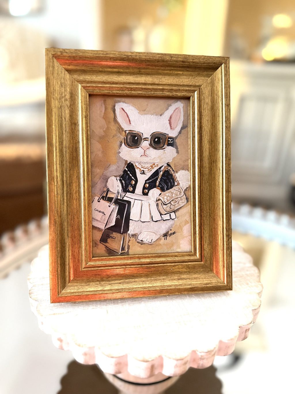 Mini-Me Framed Art: "Shop 'til you "HOP"