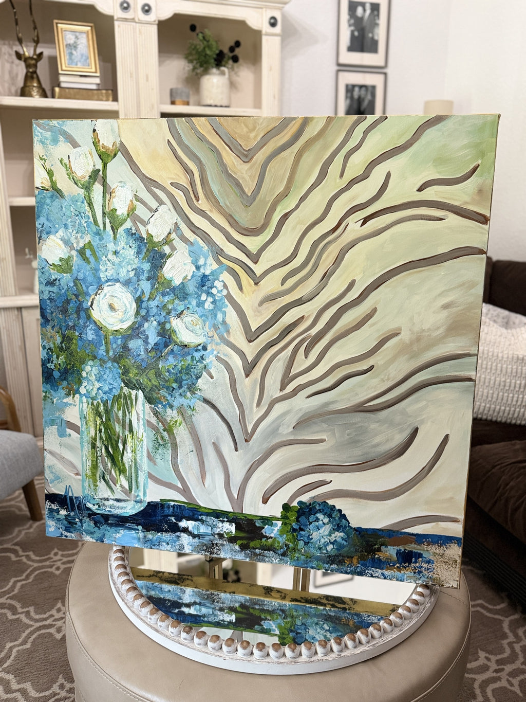 ORIGINAL "Patterns & Petals" Collection #9 of 12 pieces, Size: 36" x 36"