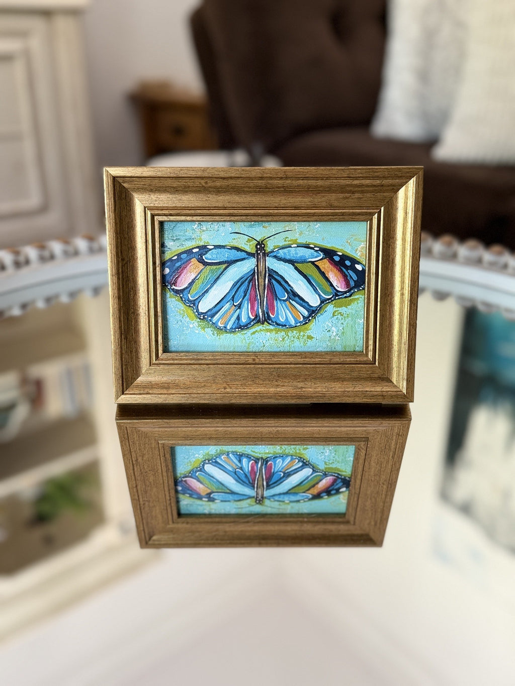 Mini-Me Framed Art: "Flutter By"