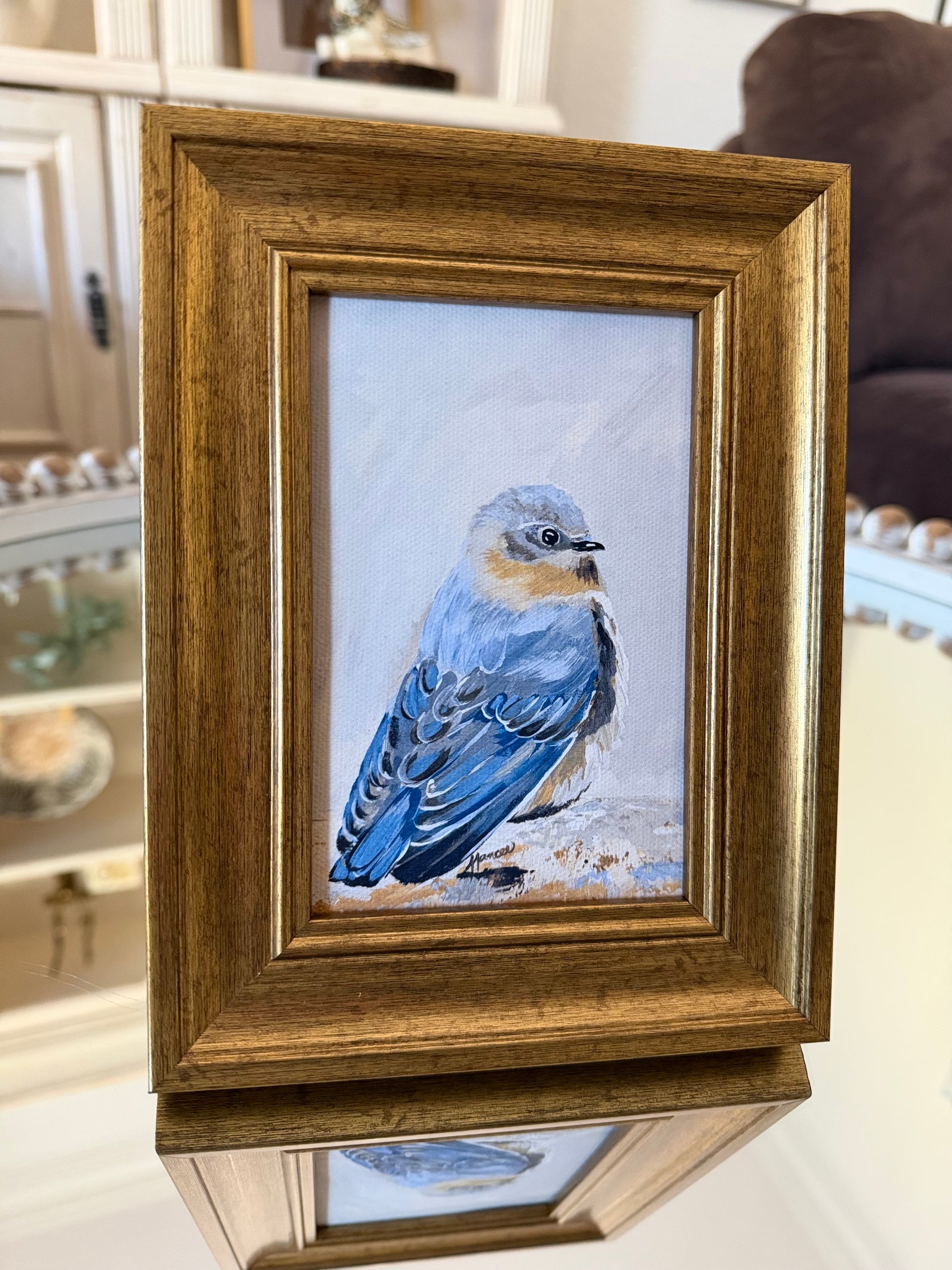 Mini-Me Framed Art: "Simply Blue-tiful"