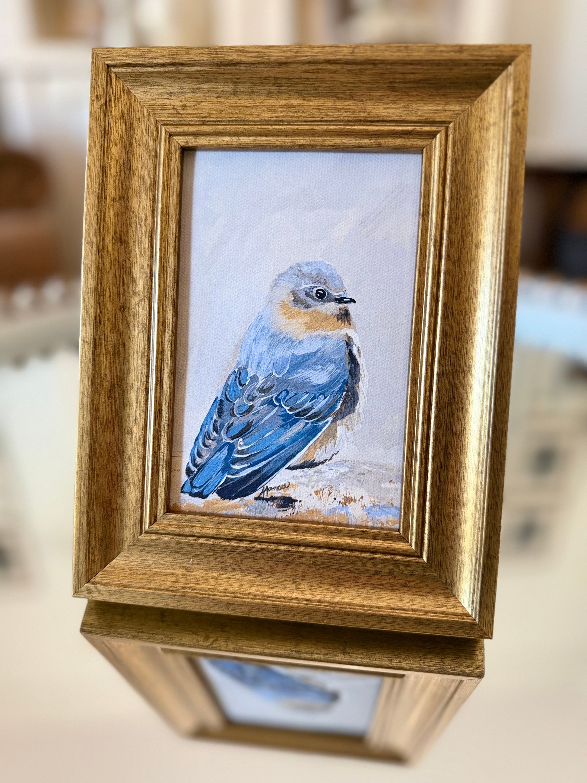 Mini-Me Framed Art: "Simply Blue-tiful"