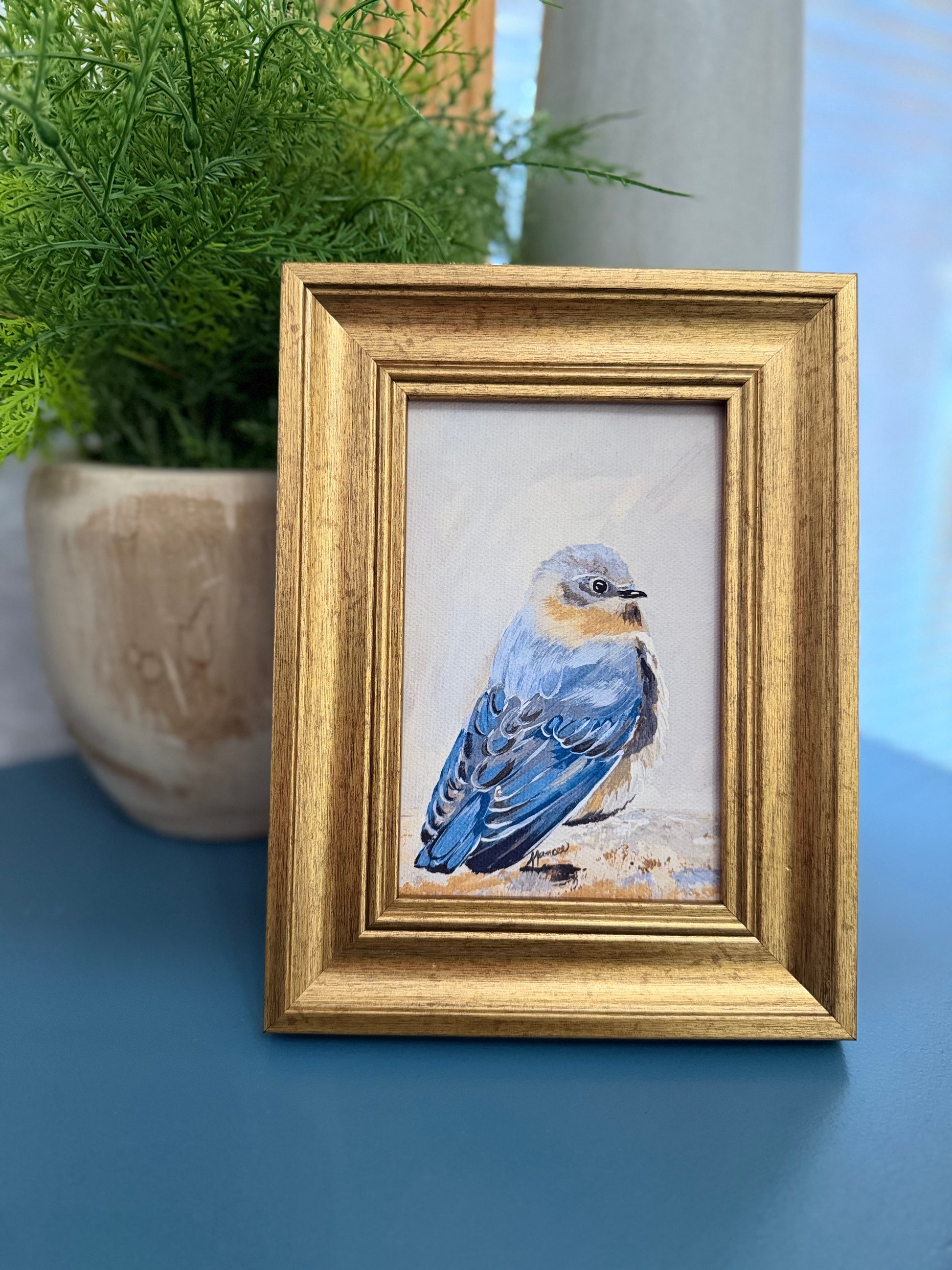 Mini-Me Framed Art: "Simply Blue-tiful"