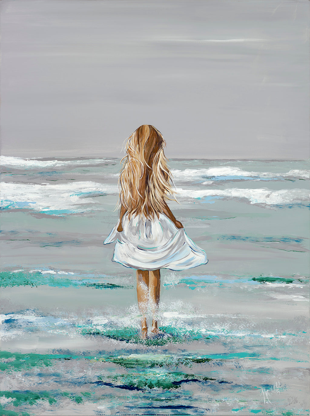 "Beach Hair" Gallery Quality Print Wall Art