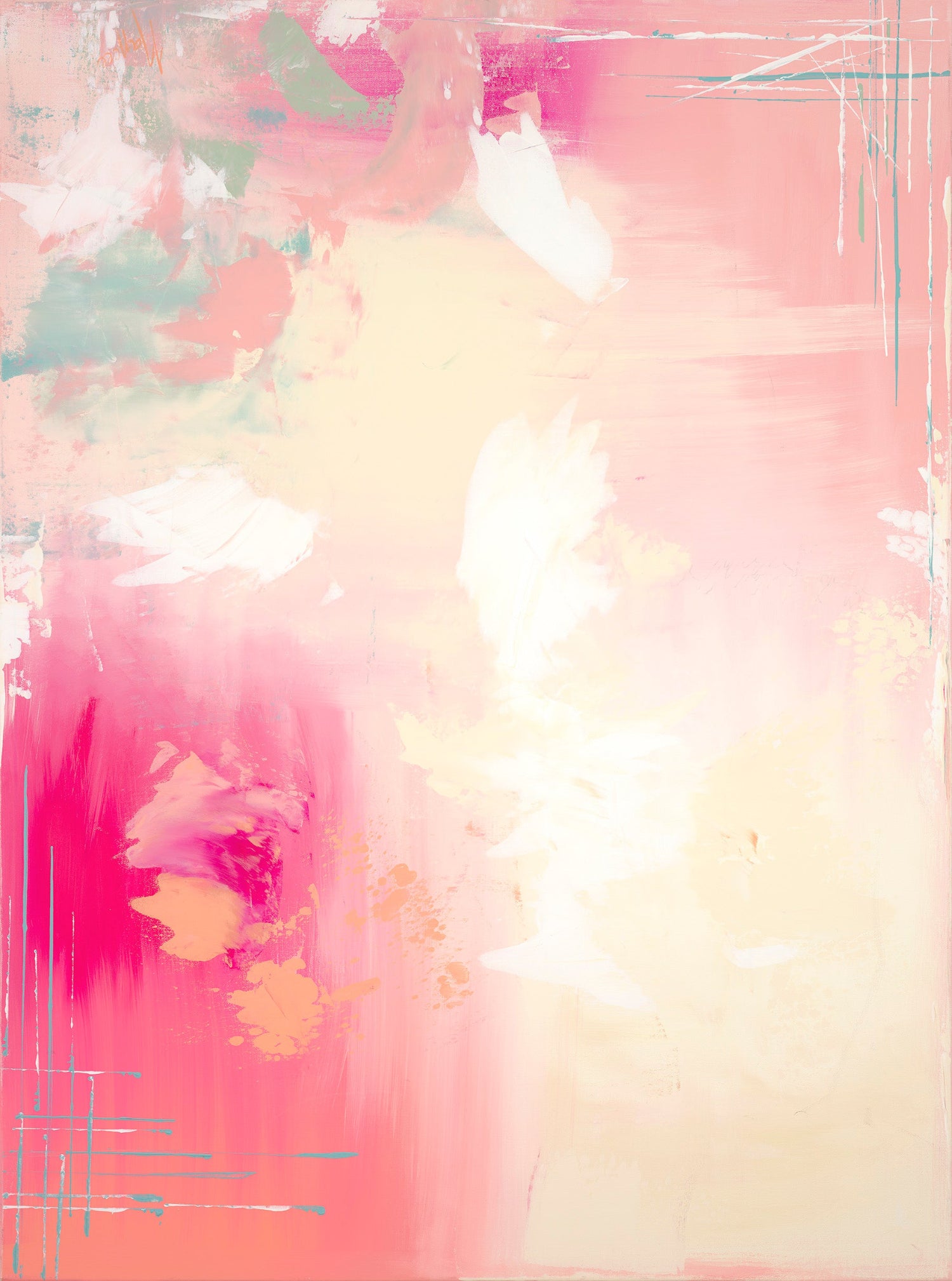 "Abstract: Pretty in Pinks" Gallery Quality Print Wall Art
