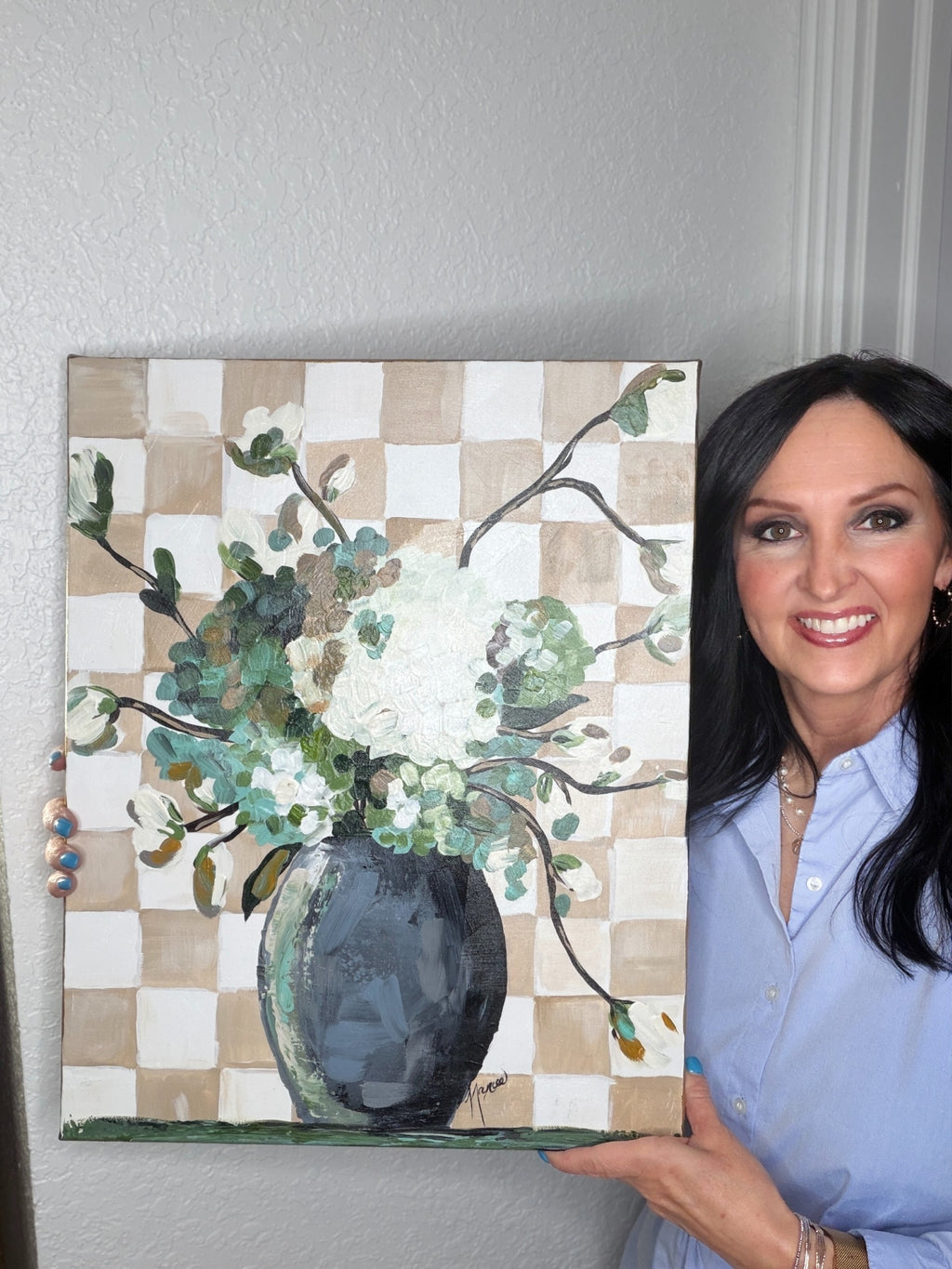 ORIGINAL "Patterns & Petals" Collection #8 of 12 pieces, Size: 16" x 20"