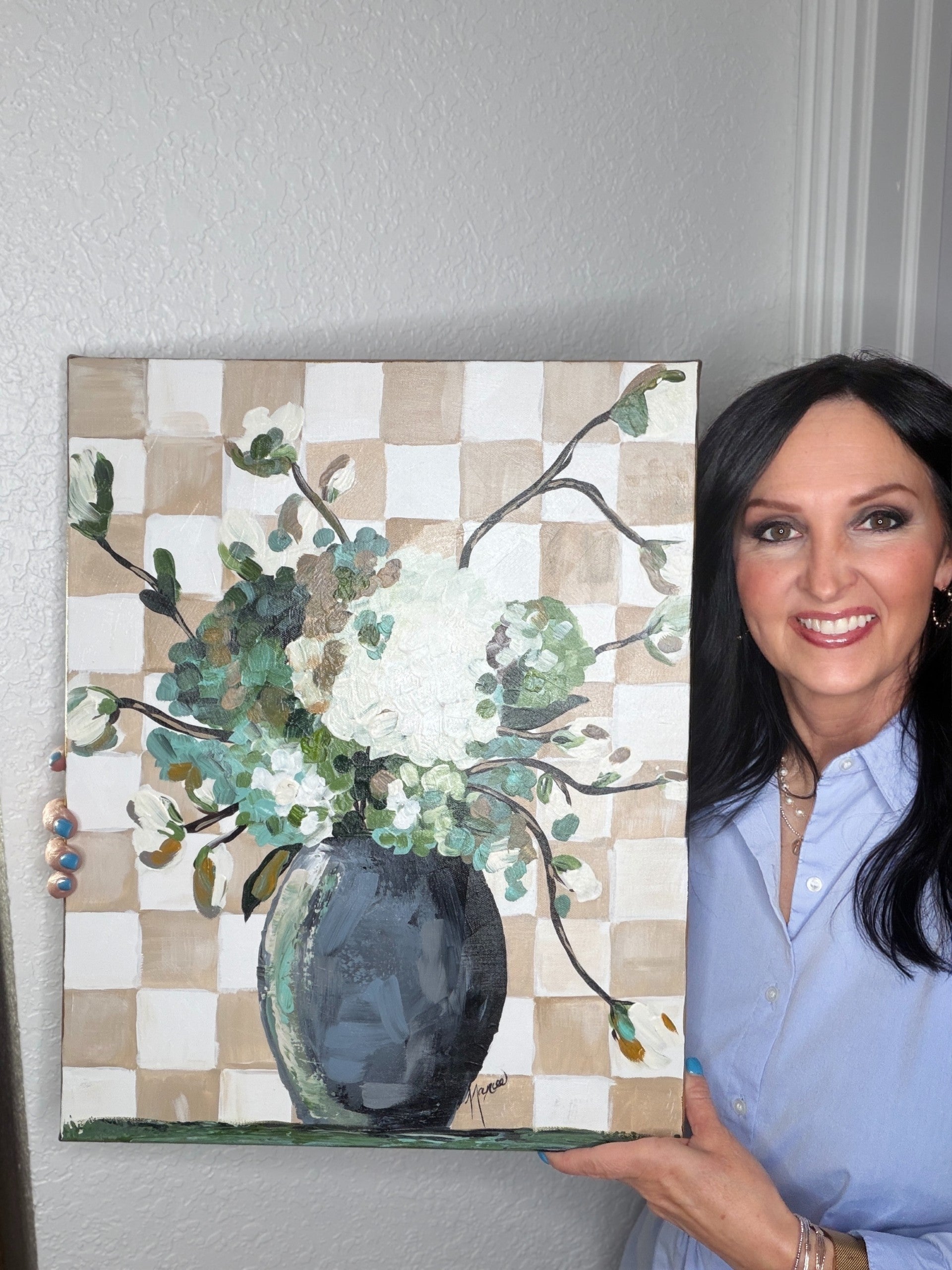 ORIGINAL "Patterns & Petals" Collection #8 of 12 pieces, Size: 16" x 20"