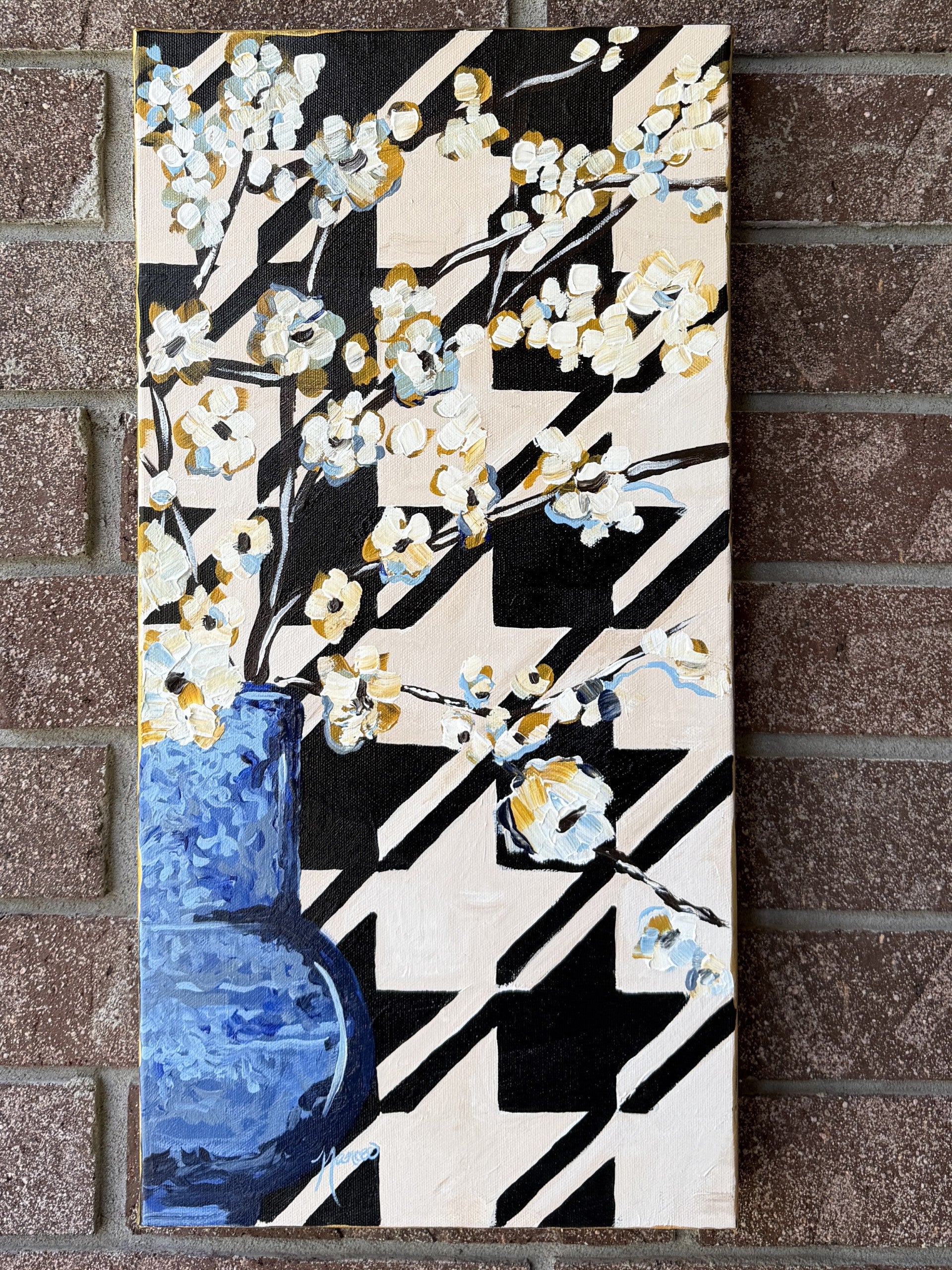 ORIGINAL "Patterns & Petals" Collection #4 of 12 pieces, Size: 10" x 20"