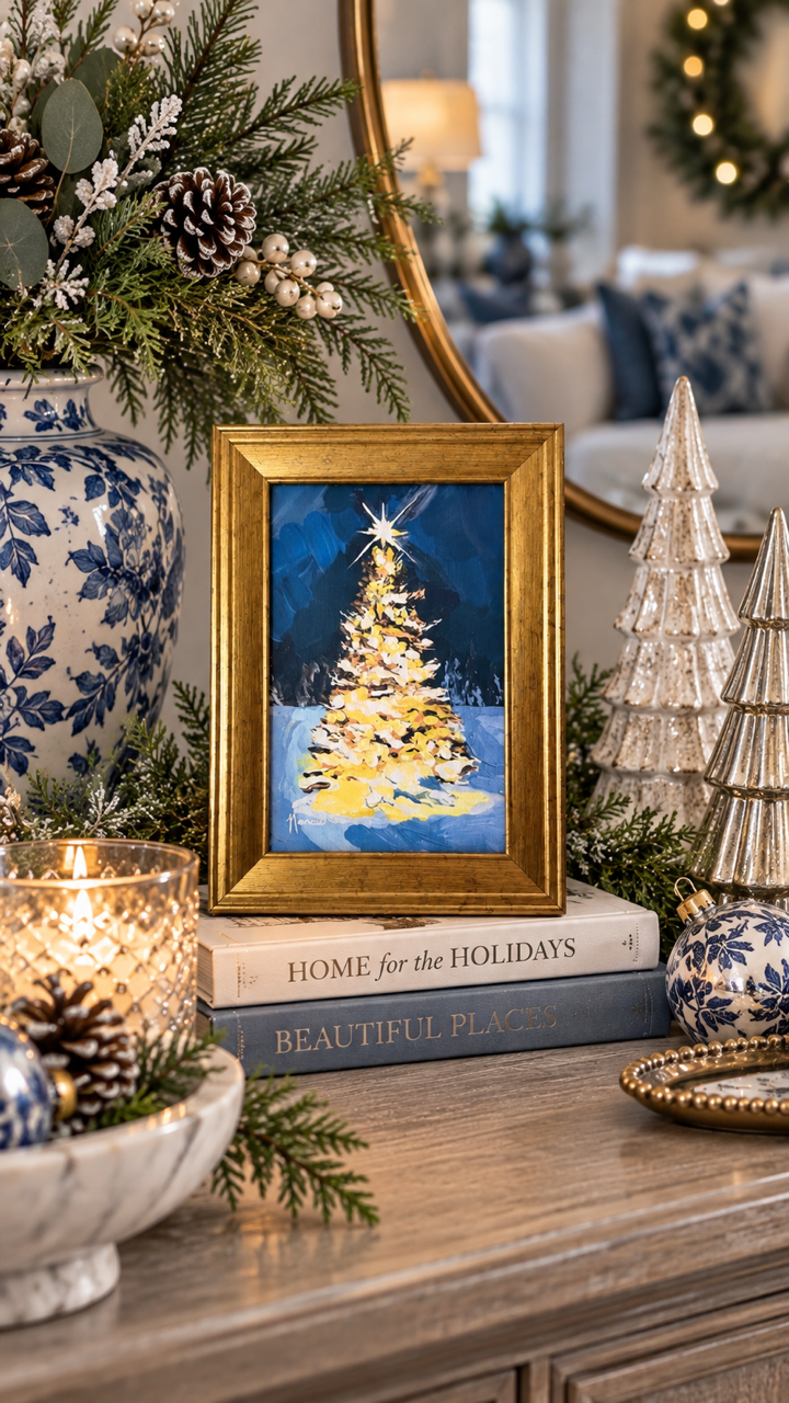 Mini-Me Framed Print: "Glow of Christmas"