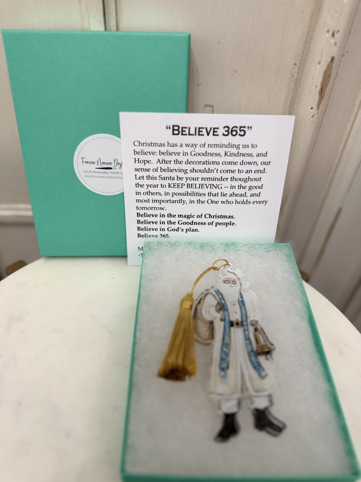 2026 Santa Ornament: "Believe 365"