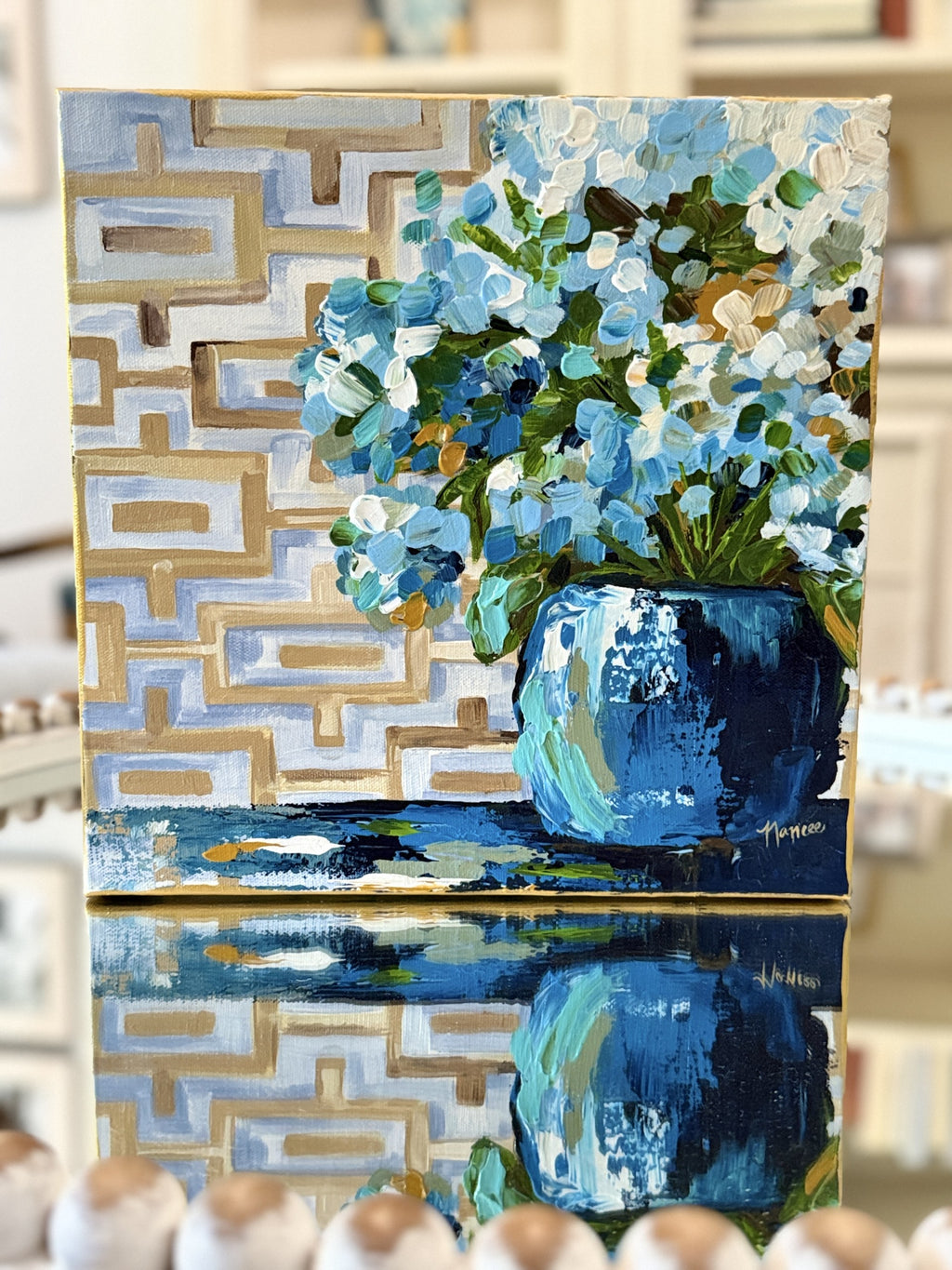 ORIGINAL "Patterns & Petals" Collection #10 of 12 pieces, Size: 12" x 12"