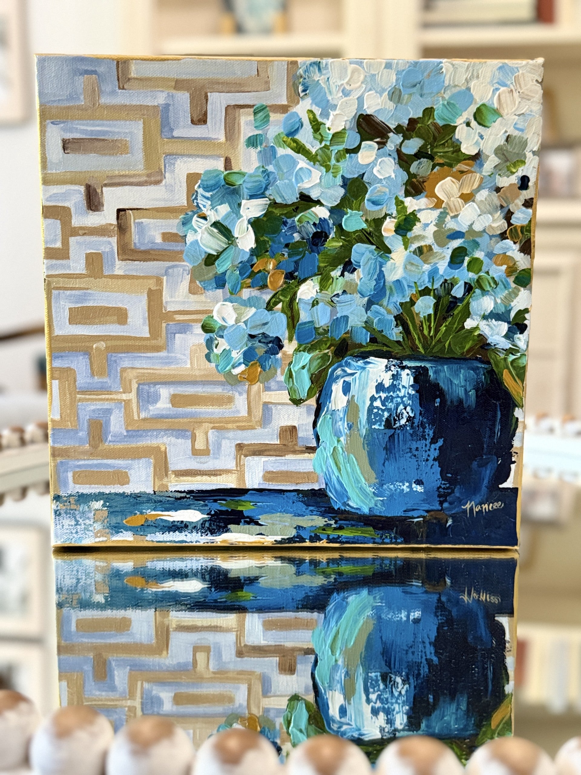 ORIGINAL "Patterns & Petals" Collection #10 of 12 pieces, Size: 12" x 12"