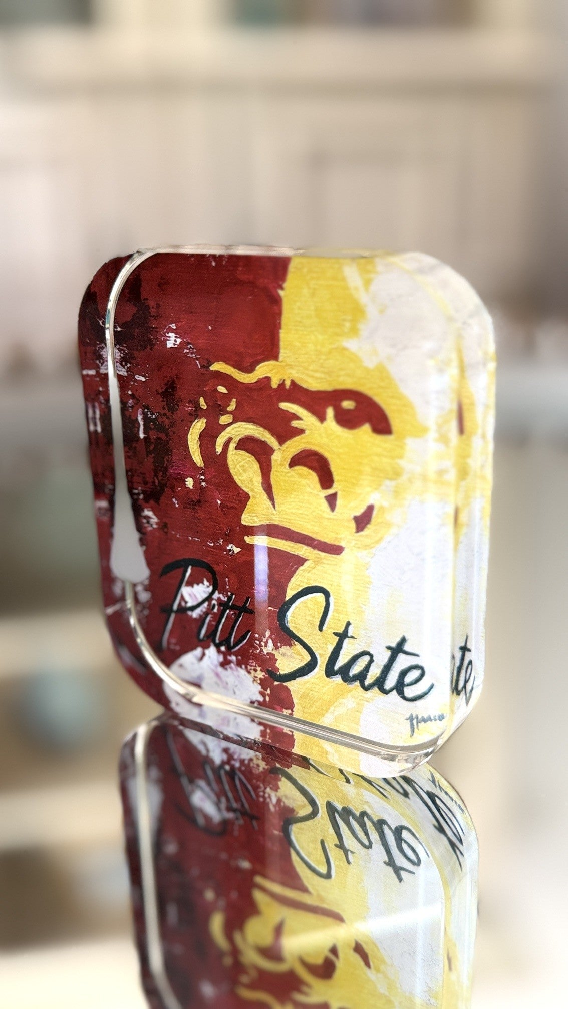 Acrylic Art: Pitt State Gorilla