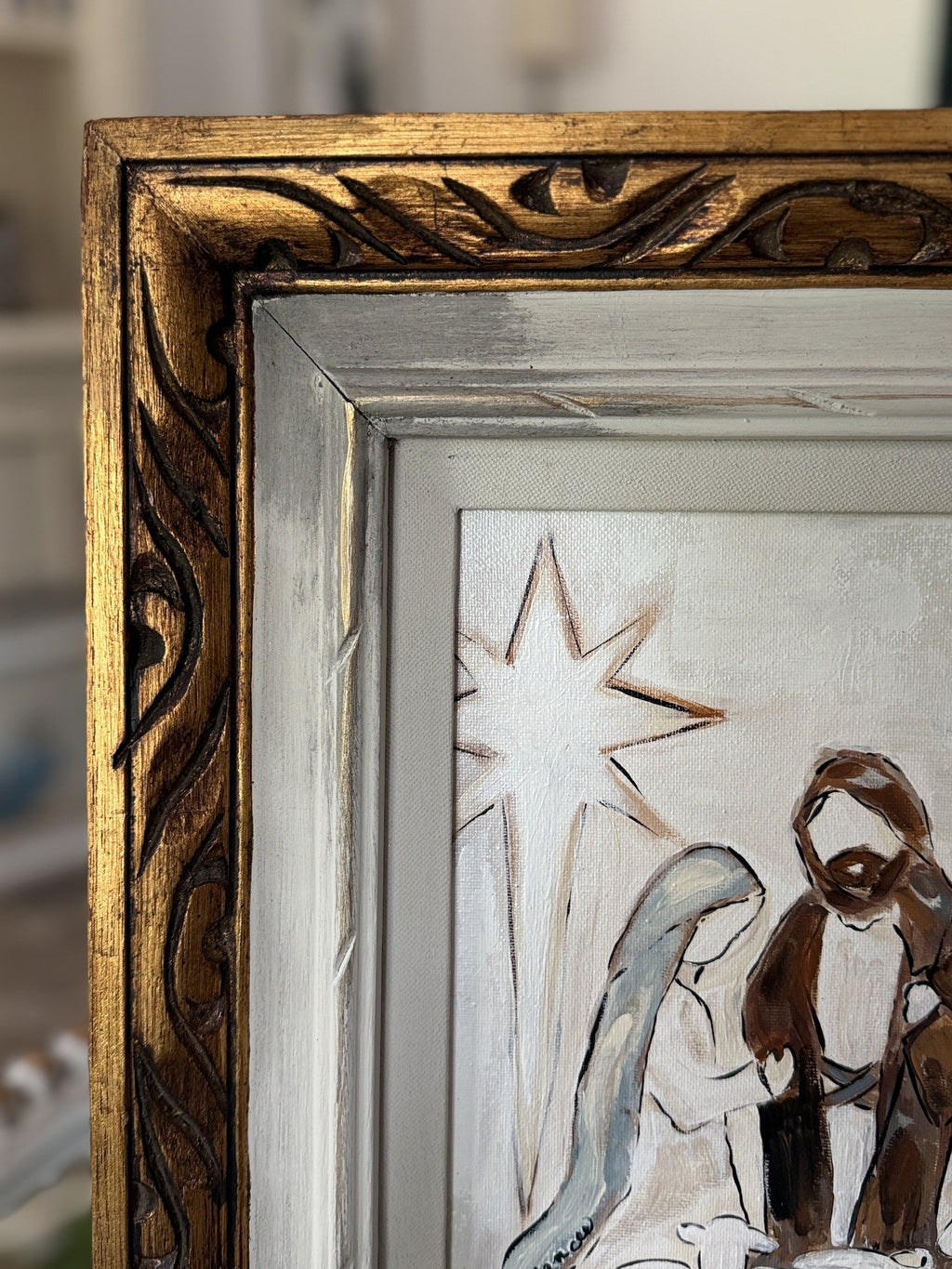 "Humble Beginnings": ORIGINAL painting in a Fancee Frame
