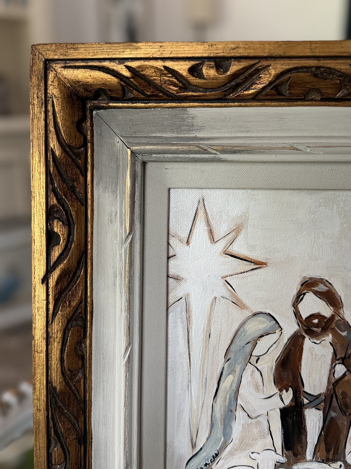 "Humble Beginnings": ORIGINAL painting in a Fancee Frame