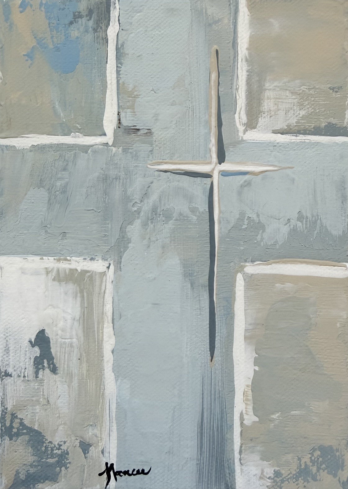 "Pale Blue Cross" Print