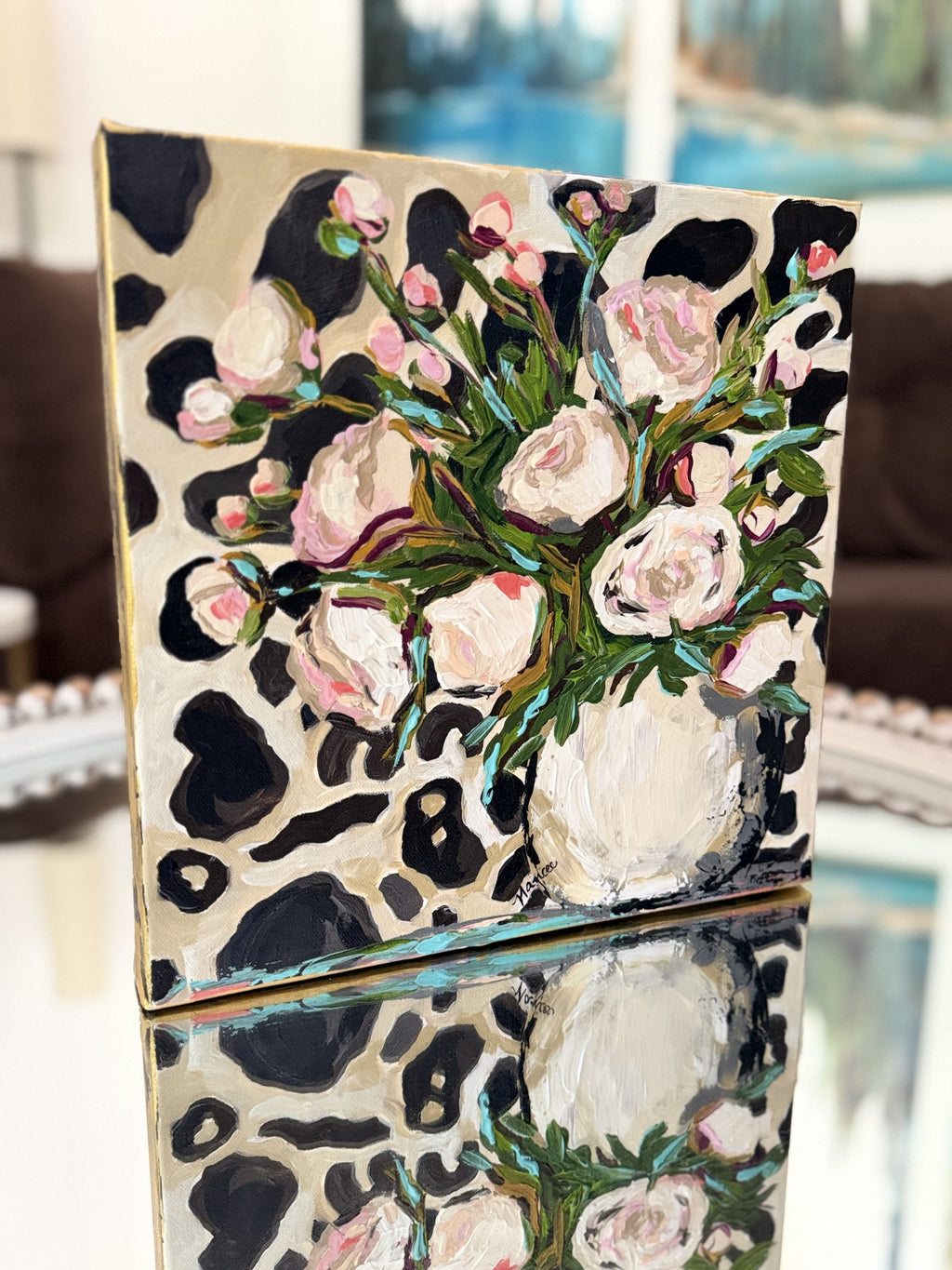 ORIGINAL "Patterns & Petals" Collection #11 of 12 pieces, Size: 12" x 12"